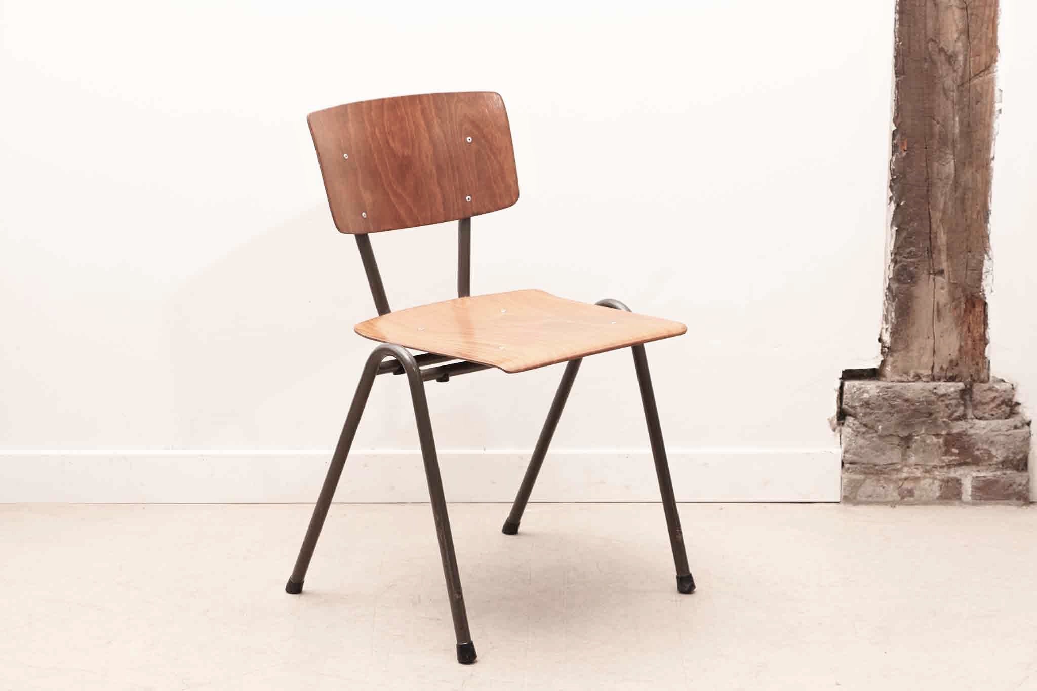 Chaise Eromes empilable chêne / gris