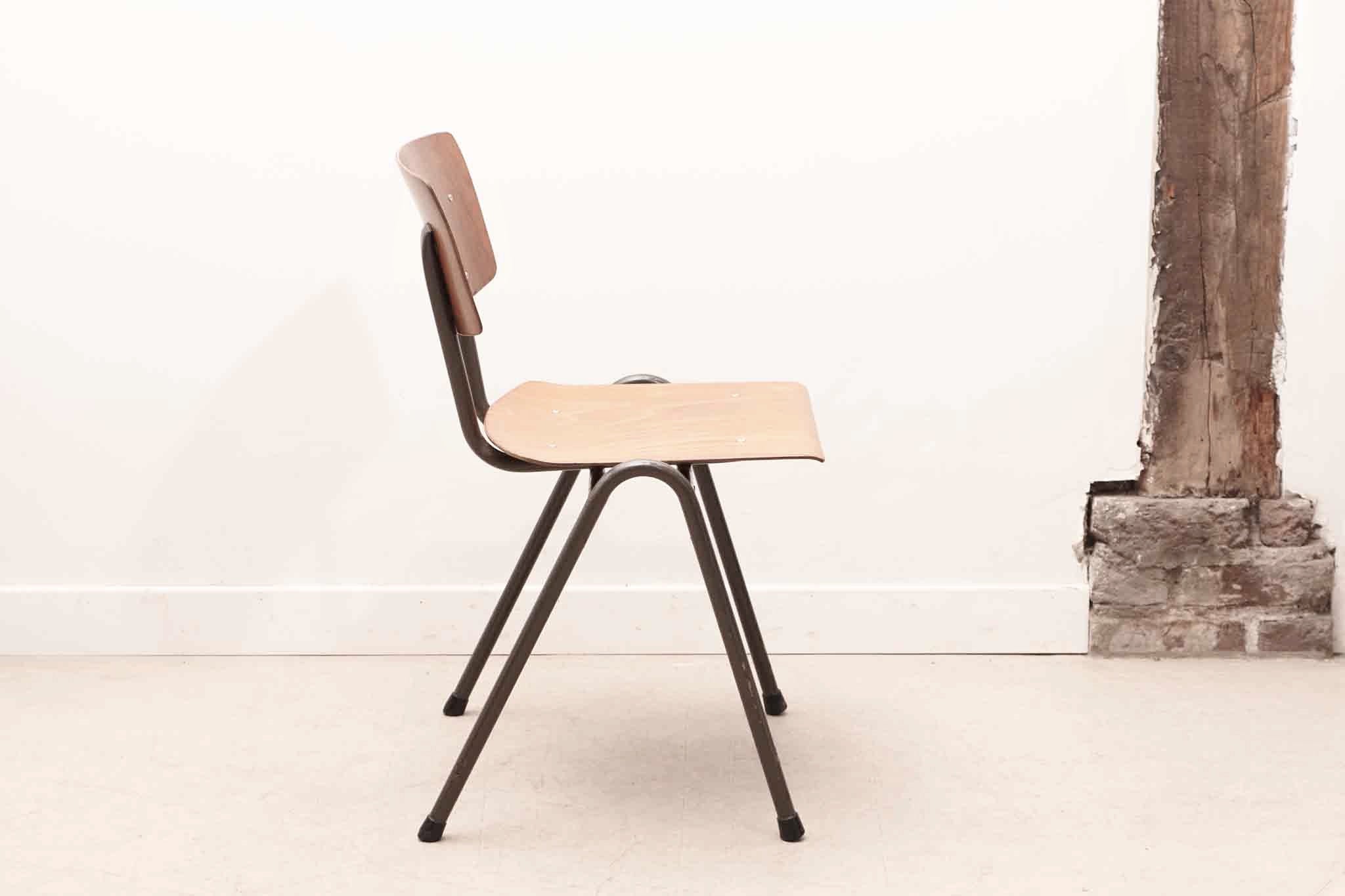 Chaise Eromes empilable chêne / gris