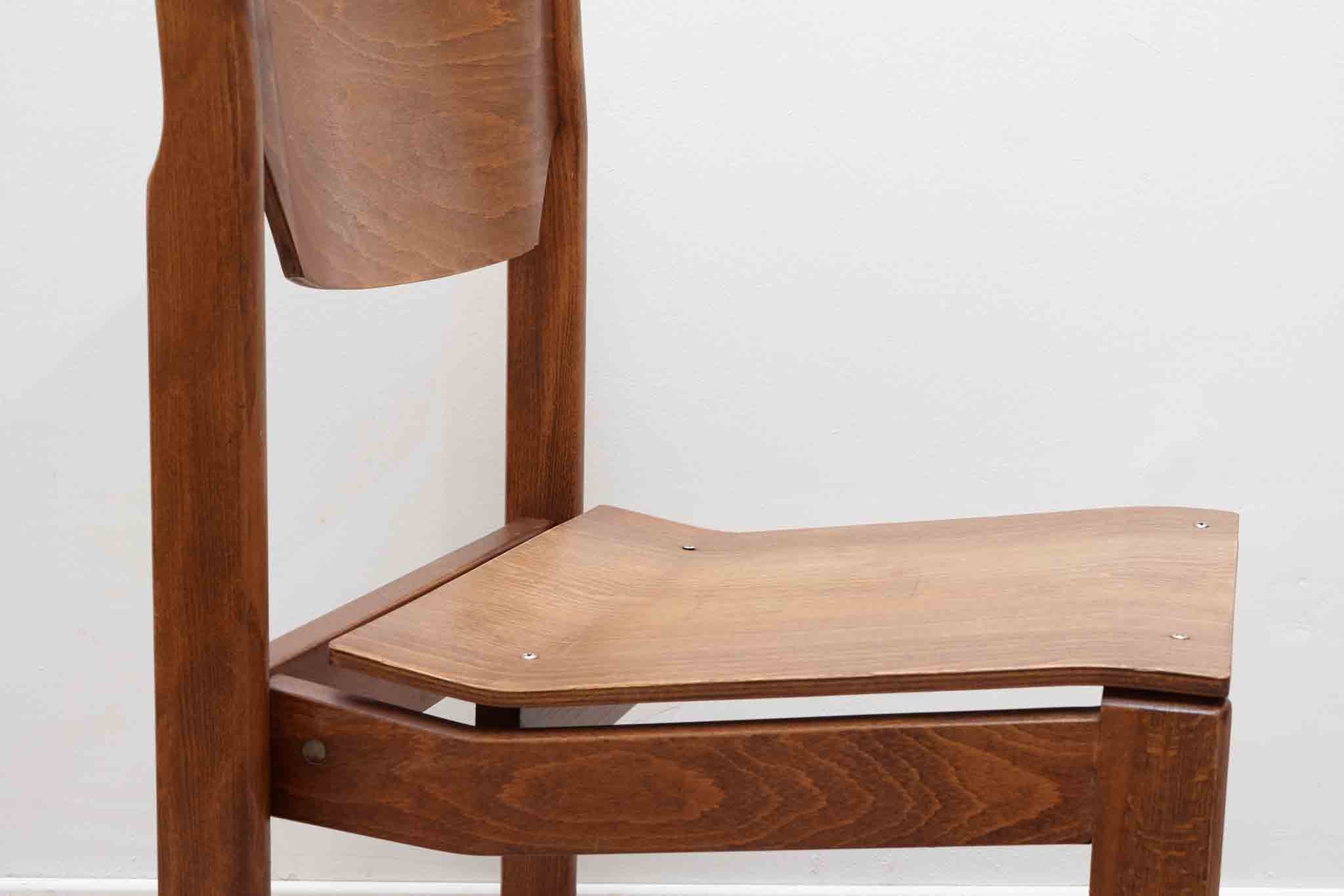Chaise style scandinave chêne Cartel de Belleville