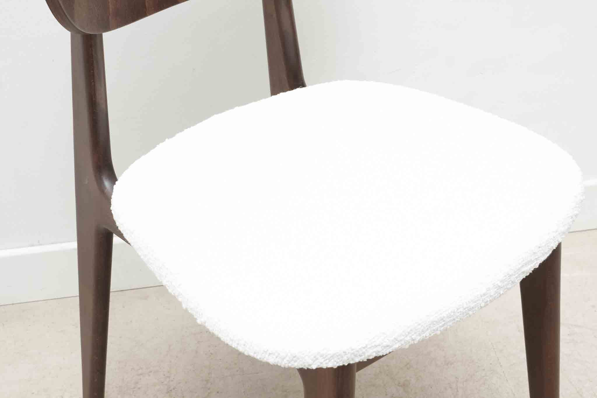 Chaise en bois style Japonais tapissee Cartel de Belleville