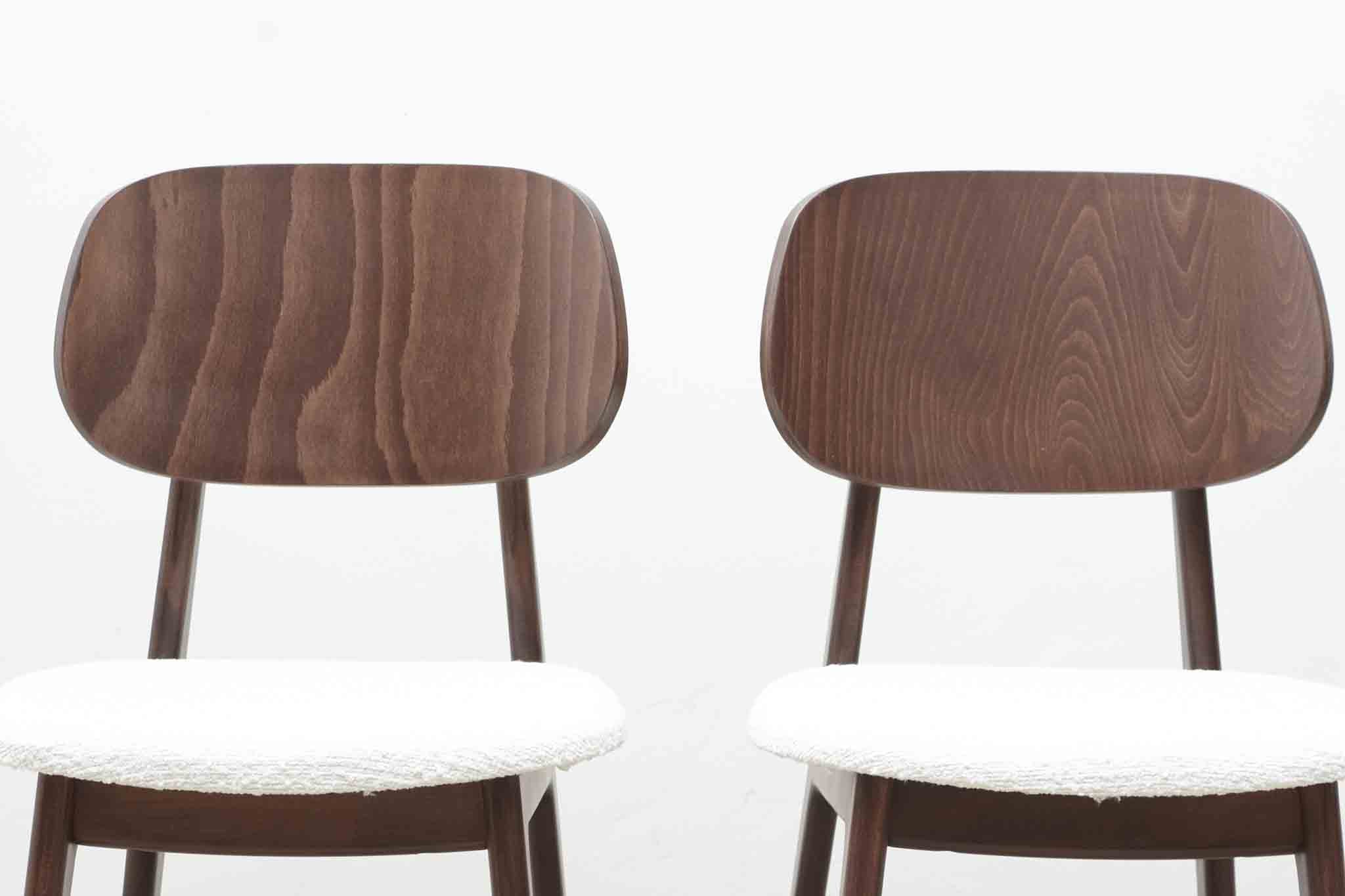Chaise en bois style Japonais tapissee Cartel de Belleville