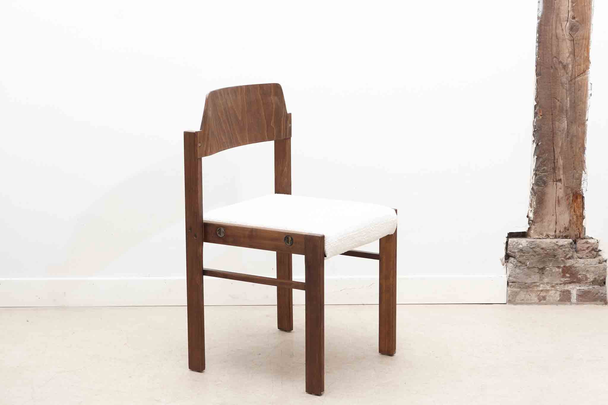 Chaise style scandinave ébène tapissée Cartel de Belleville