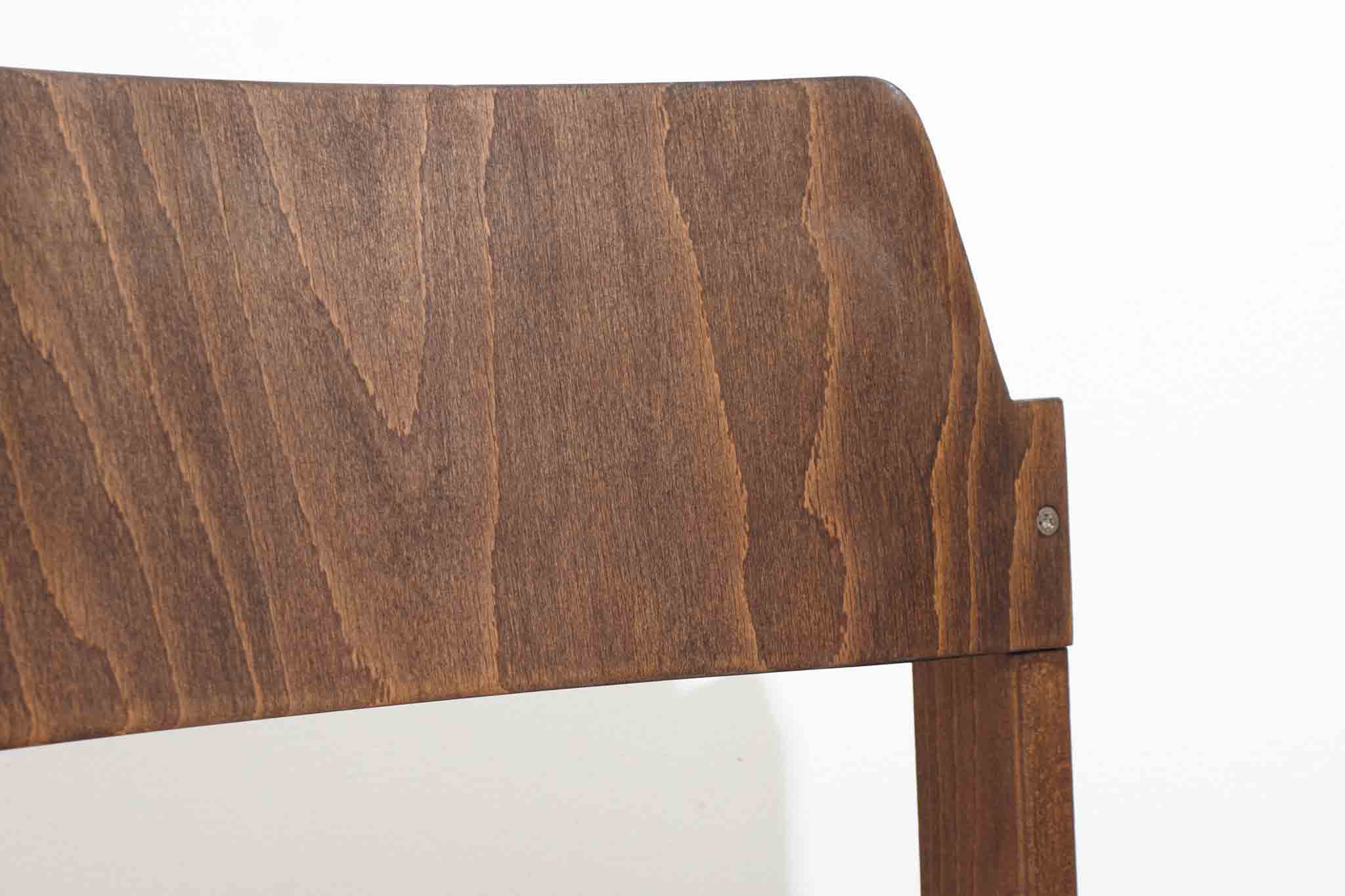 Chaise style scandinave ébène tapissée Cartel de Belleville