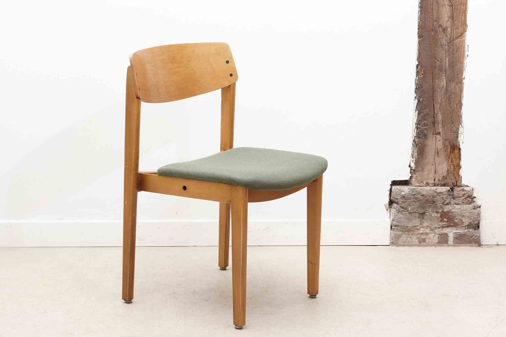 Chaise bistrot style scandinave chêne et vert Cartel de Belleville