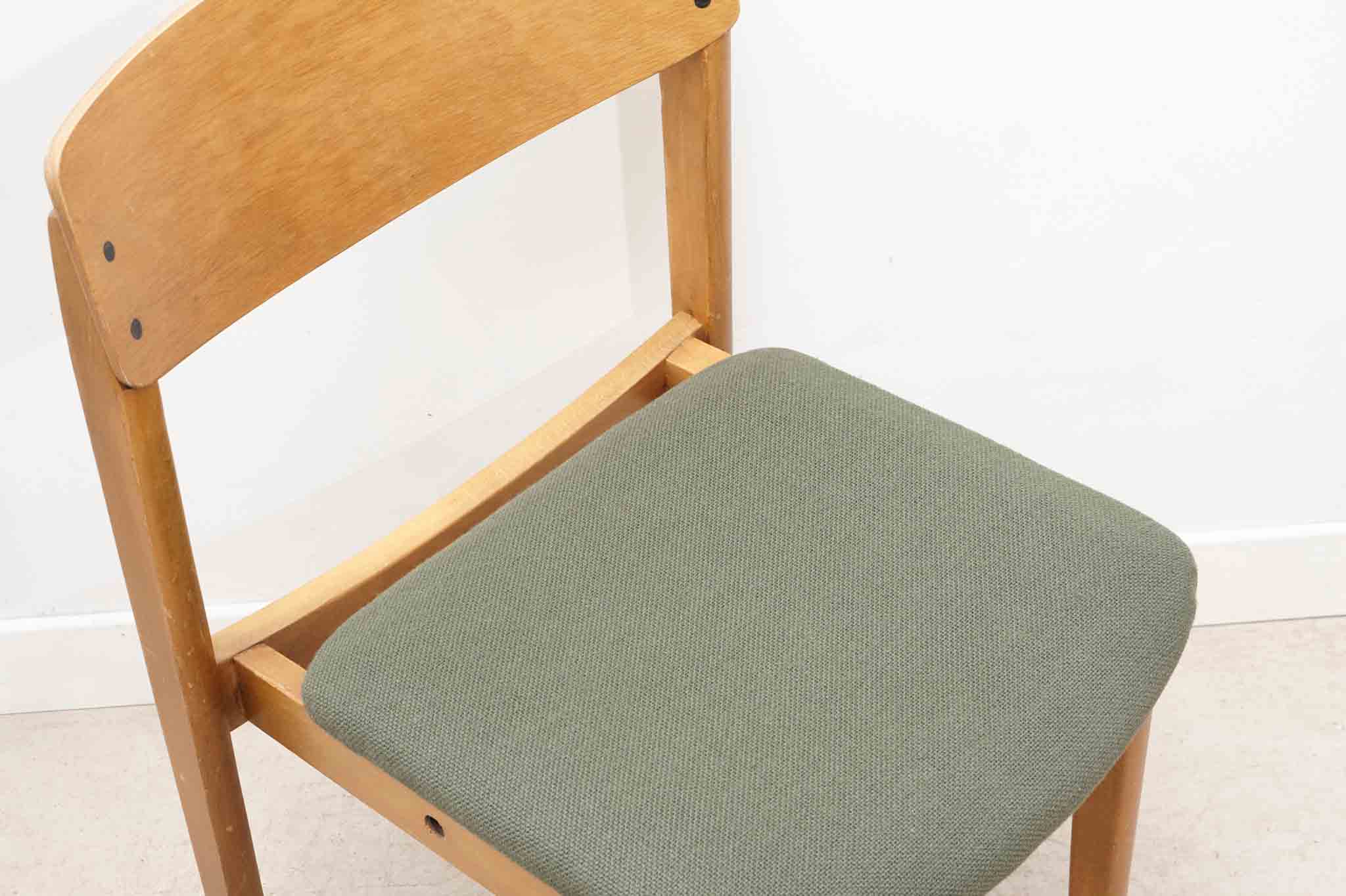 Chaise bistrot style scandinave chêne et vert Cartel de Belleville