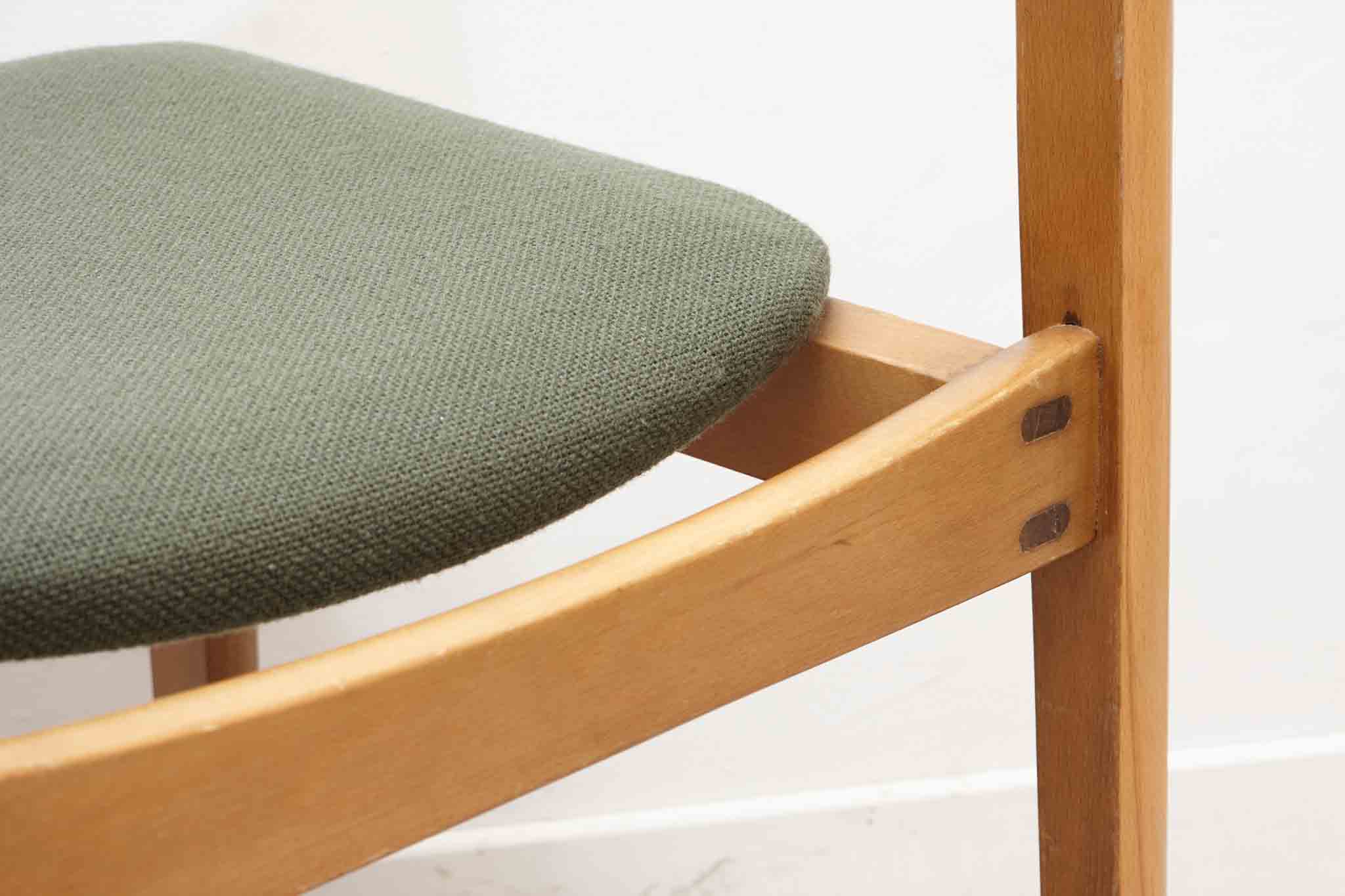 Chaise bistrot style scandinave chêne et vert Cartel de Belleville