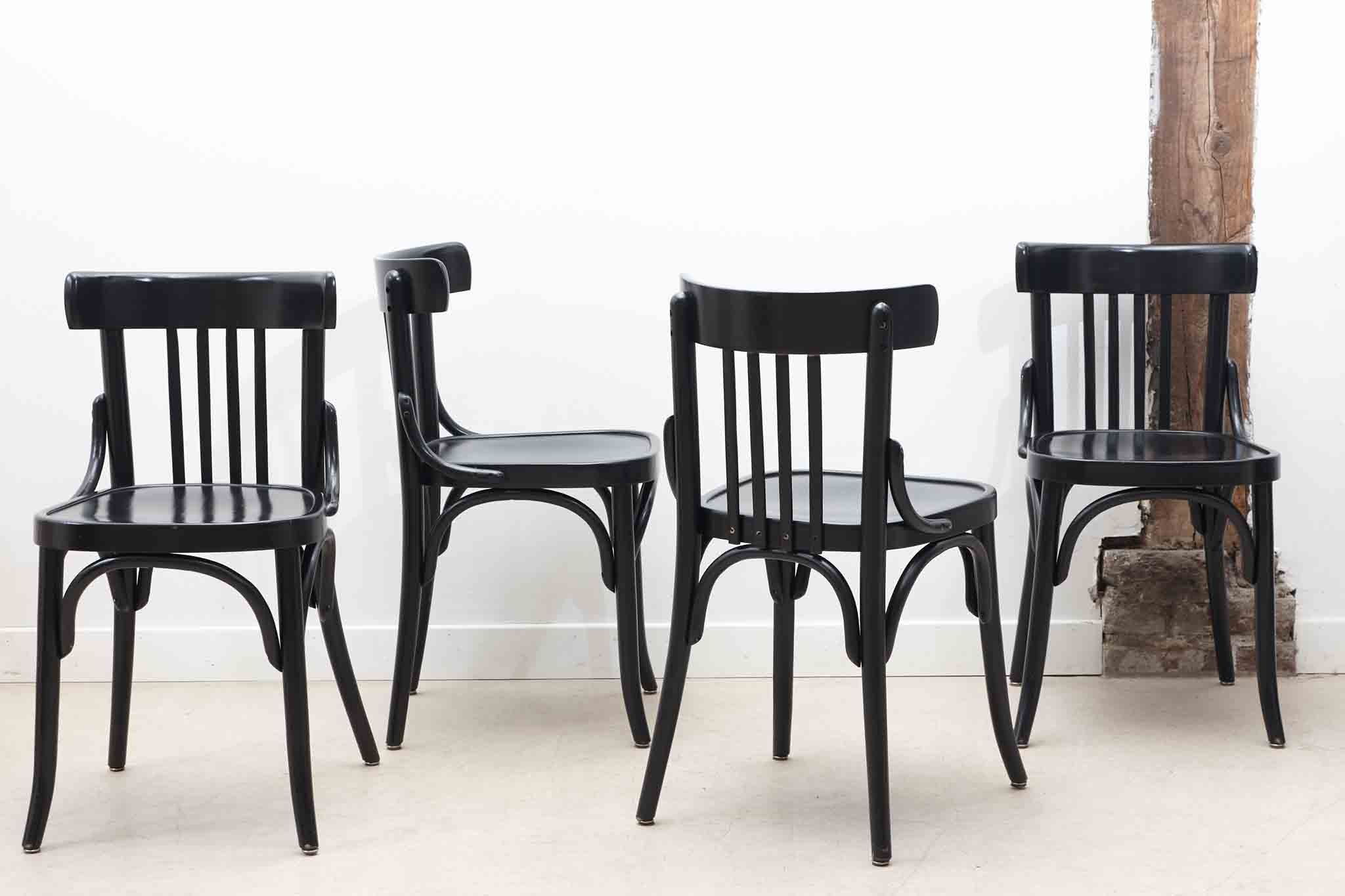 Chaise bistrot style Baumann noir