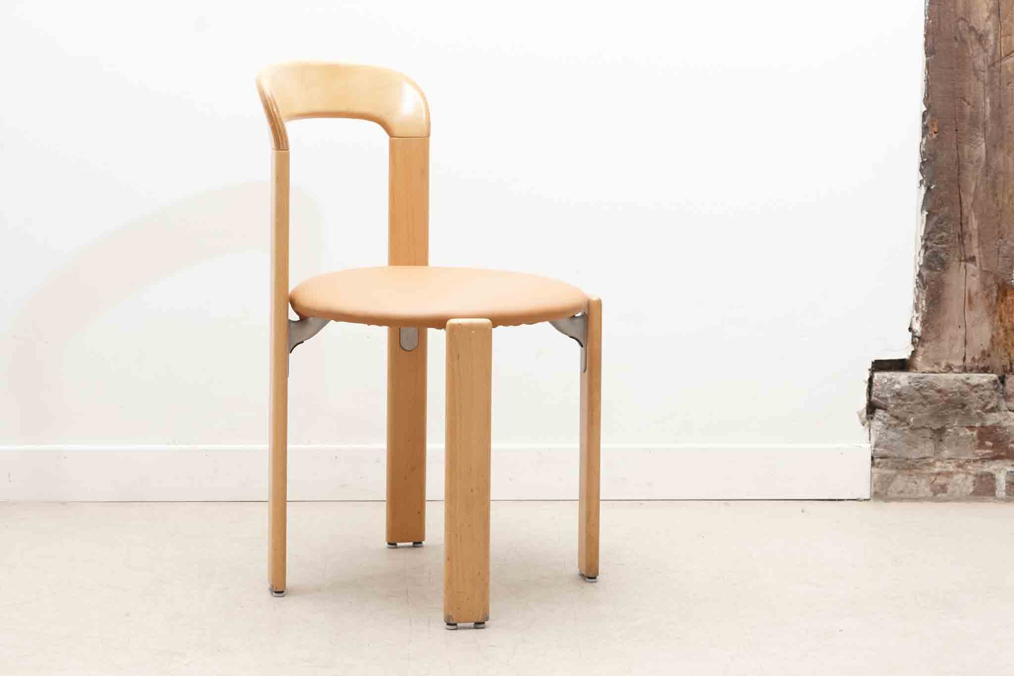 Chaise Bruno Rey par Kusch+co hêtre tapissée Cartel de Belleville