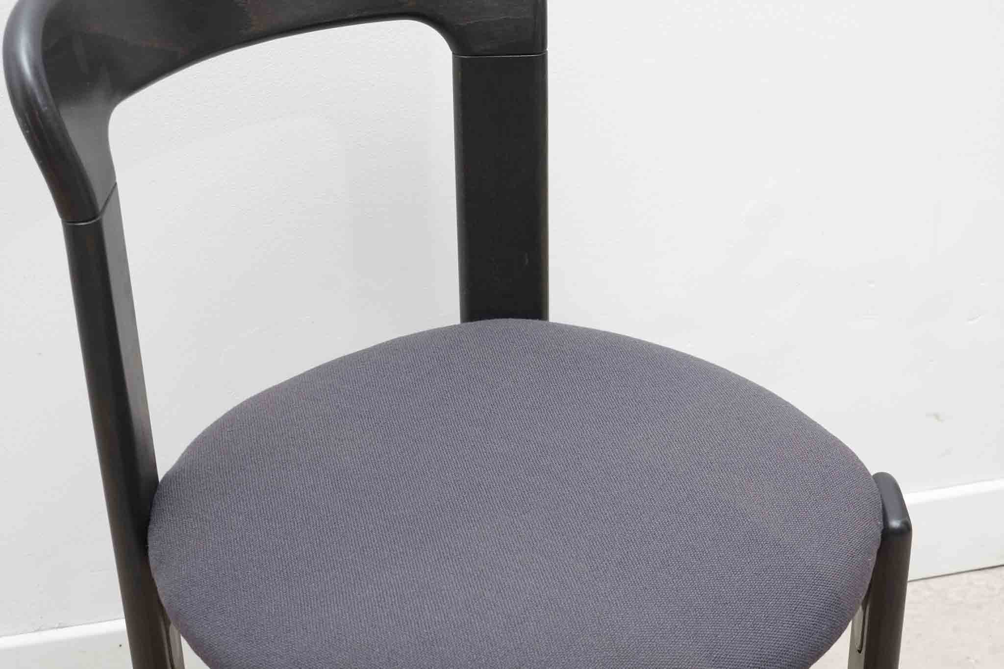 Chaise Bruno Rey par Kusch+co anthracite - assise tapissée Cartel de Belleville