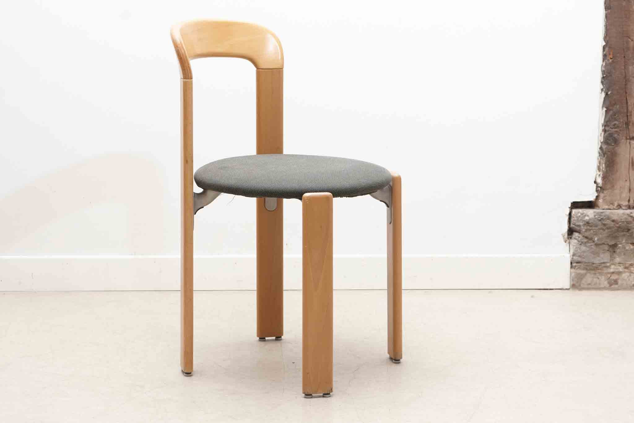 Chaise Bruno Rey par Kusch+co hêtre tapissée Cartel de Belleville