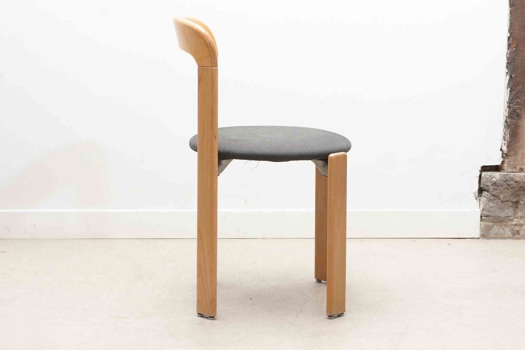 Chaise Bruno Rey par Kusch+co hêtre tapissée Cartel de Belleville