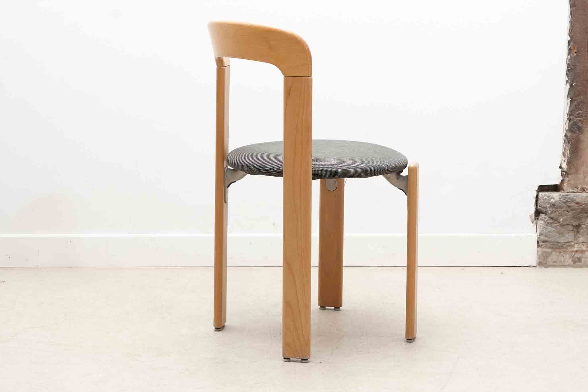 Chaise Bruno Rey par Kusch+co hêtre tapissée Cartel de Belleville