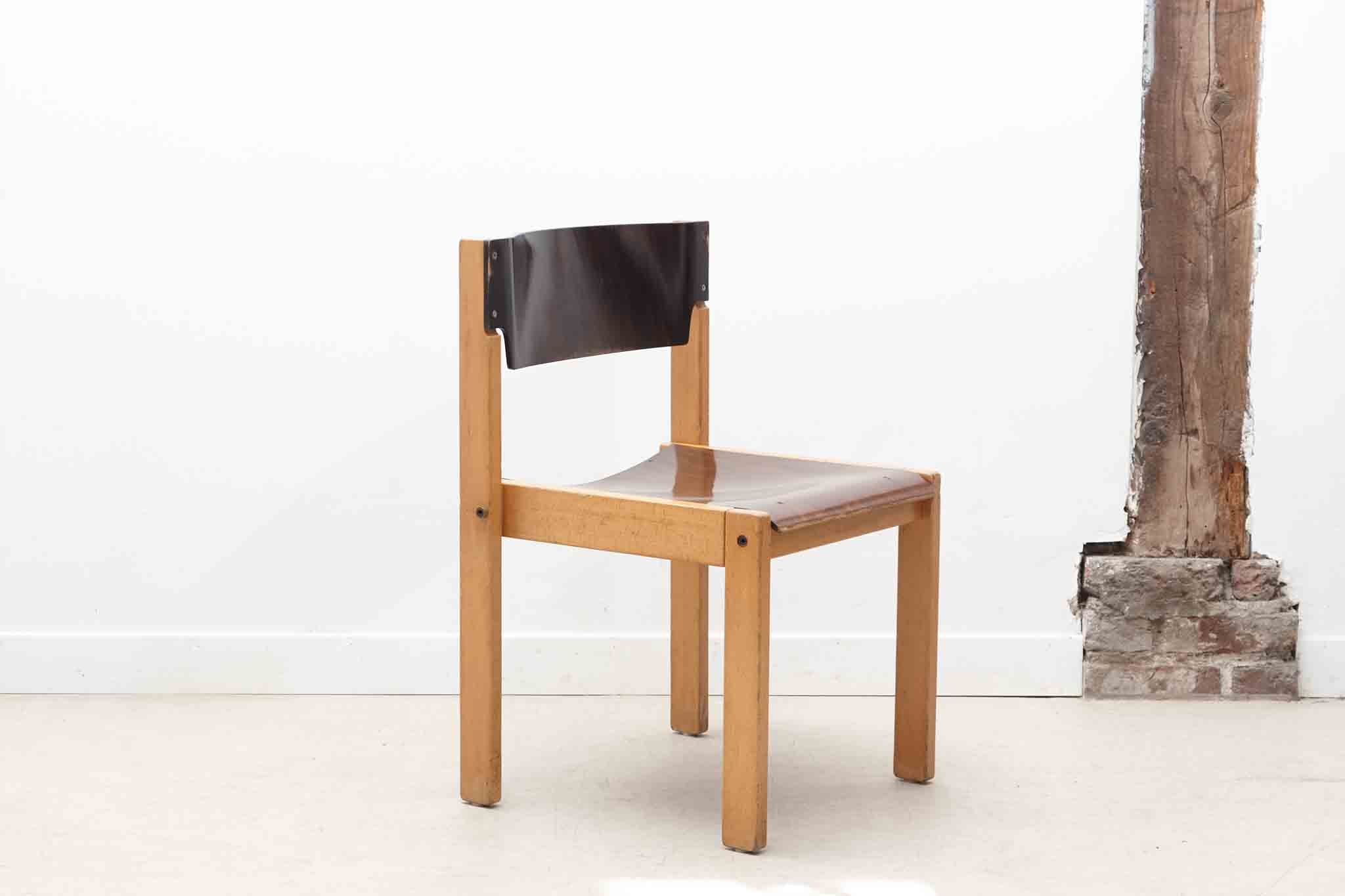 Chaise scandinave ébène / hêtre