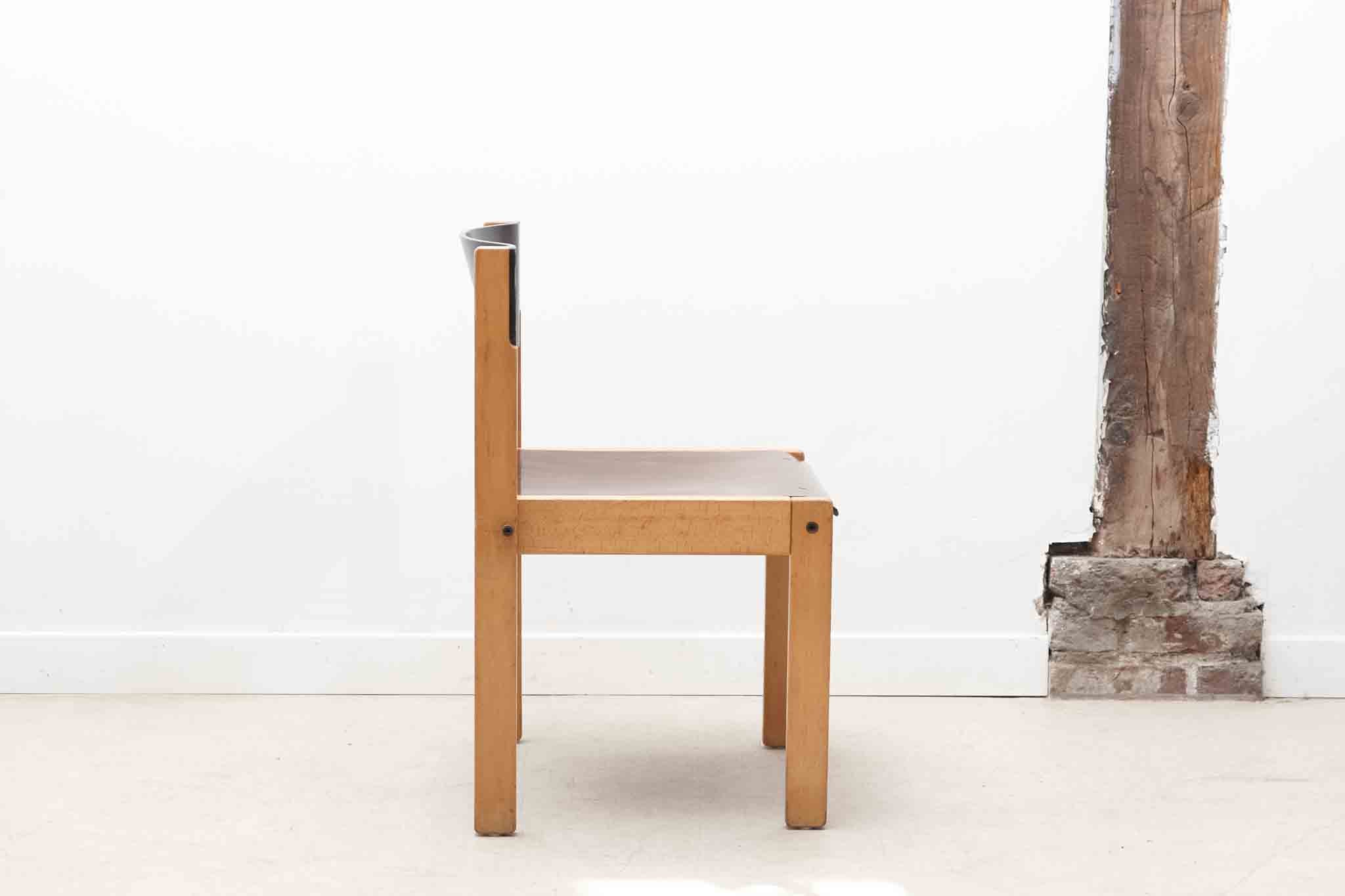 Chaise scandinave ébène / hêtre