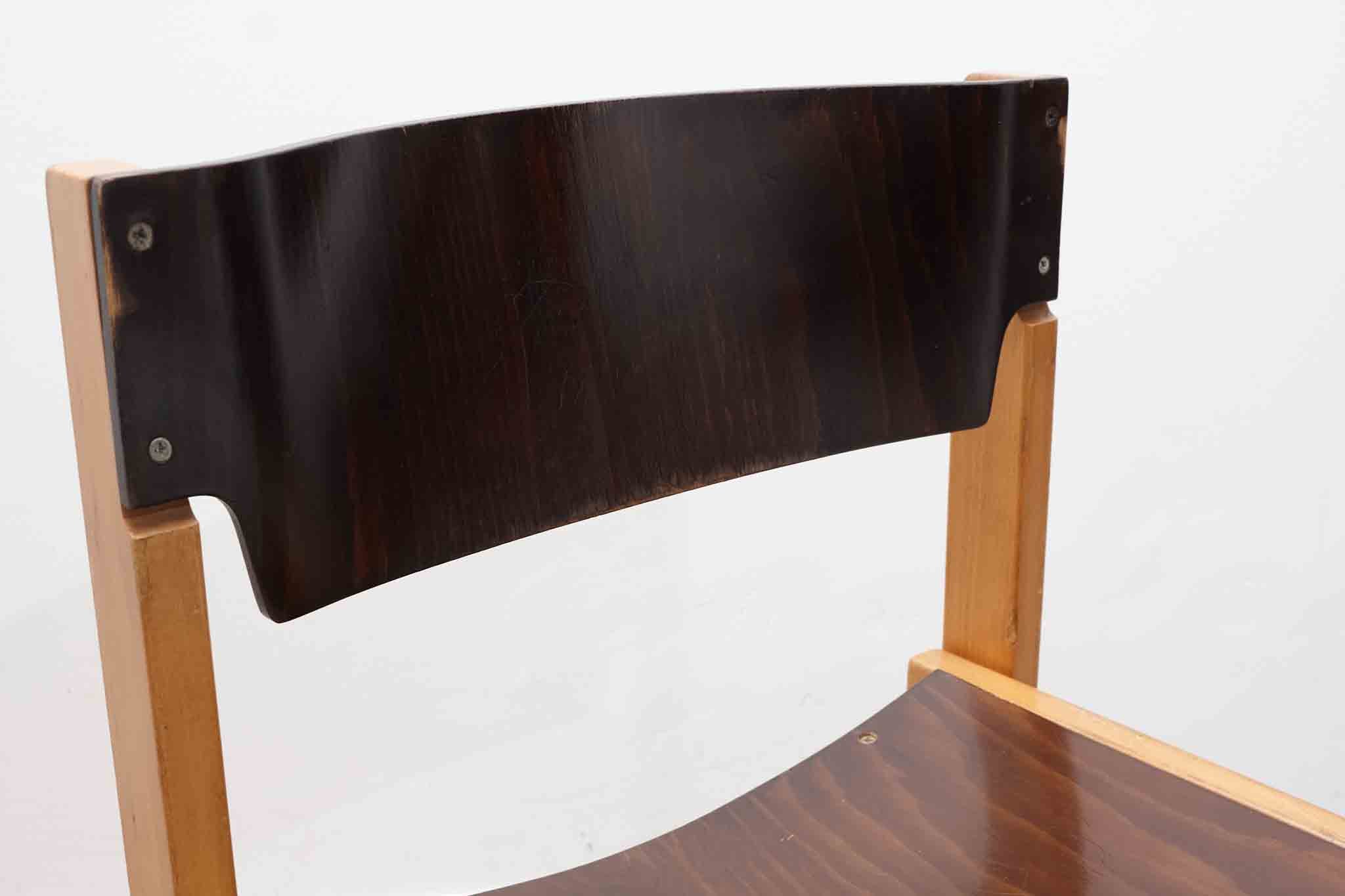 Chaise scandinave ébène / hêtre