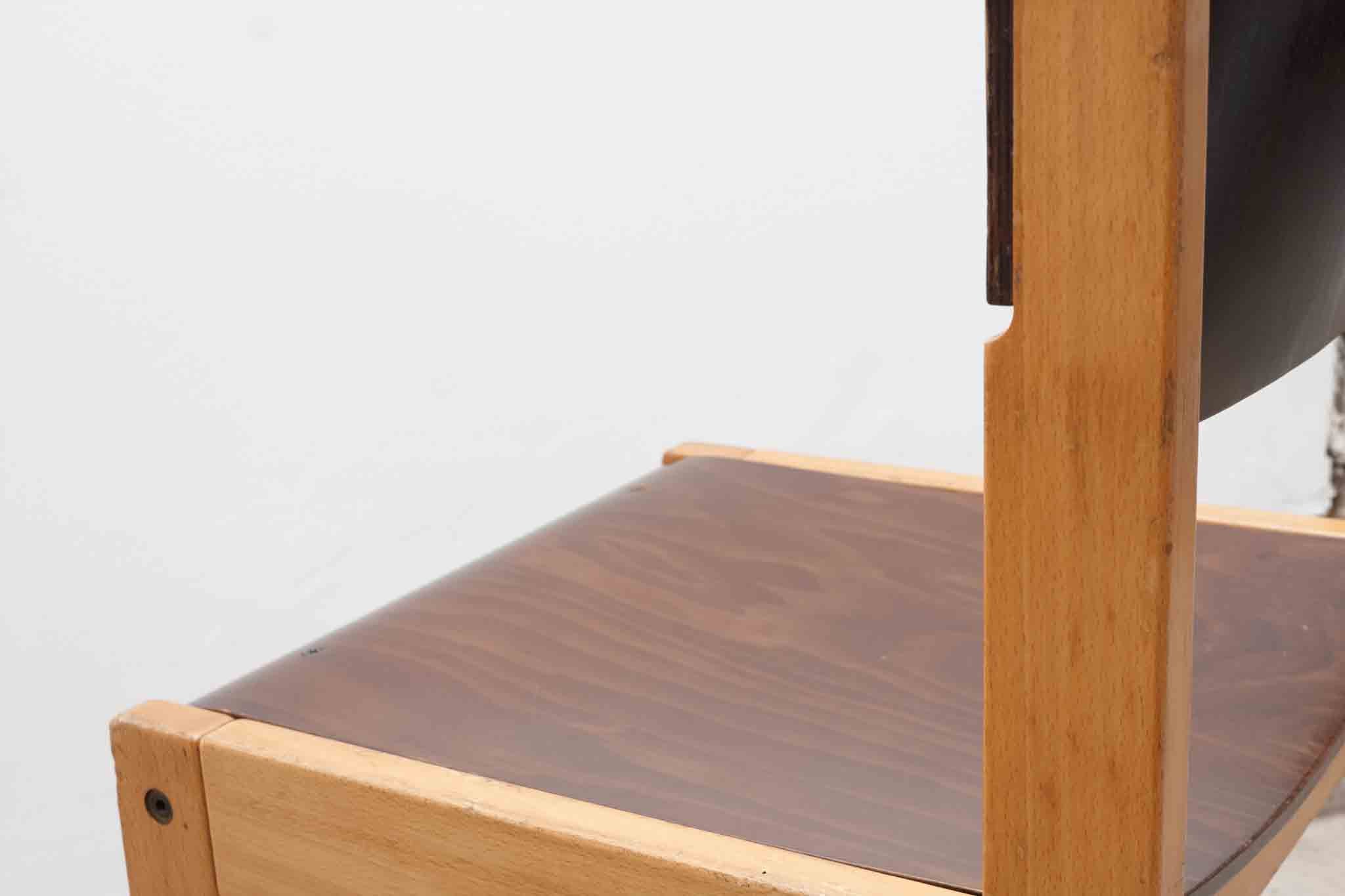 Chaise scandinave ébène / hêtre