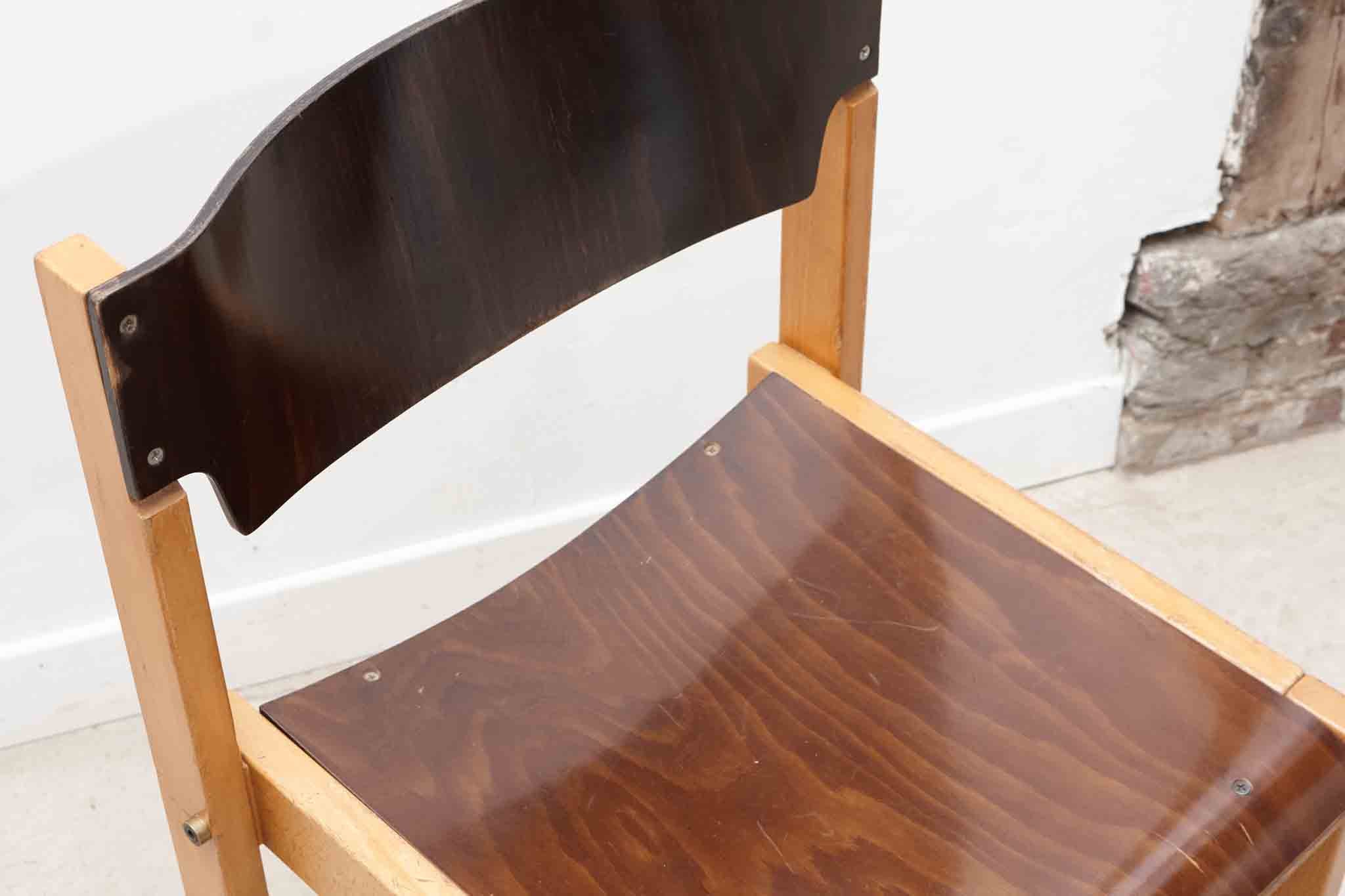 Chaise scandinave ébène / hêtre