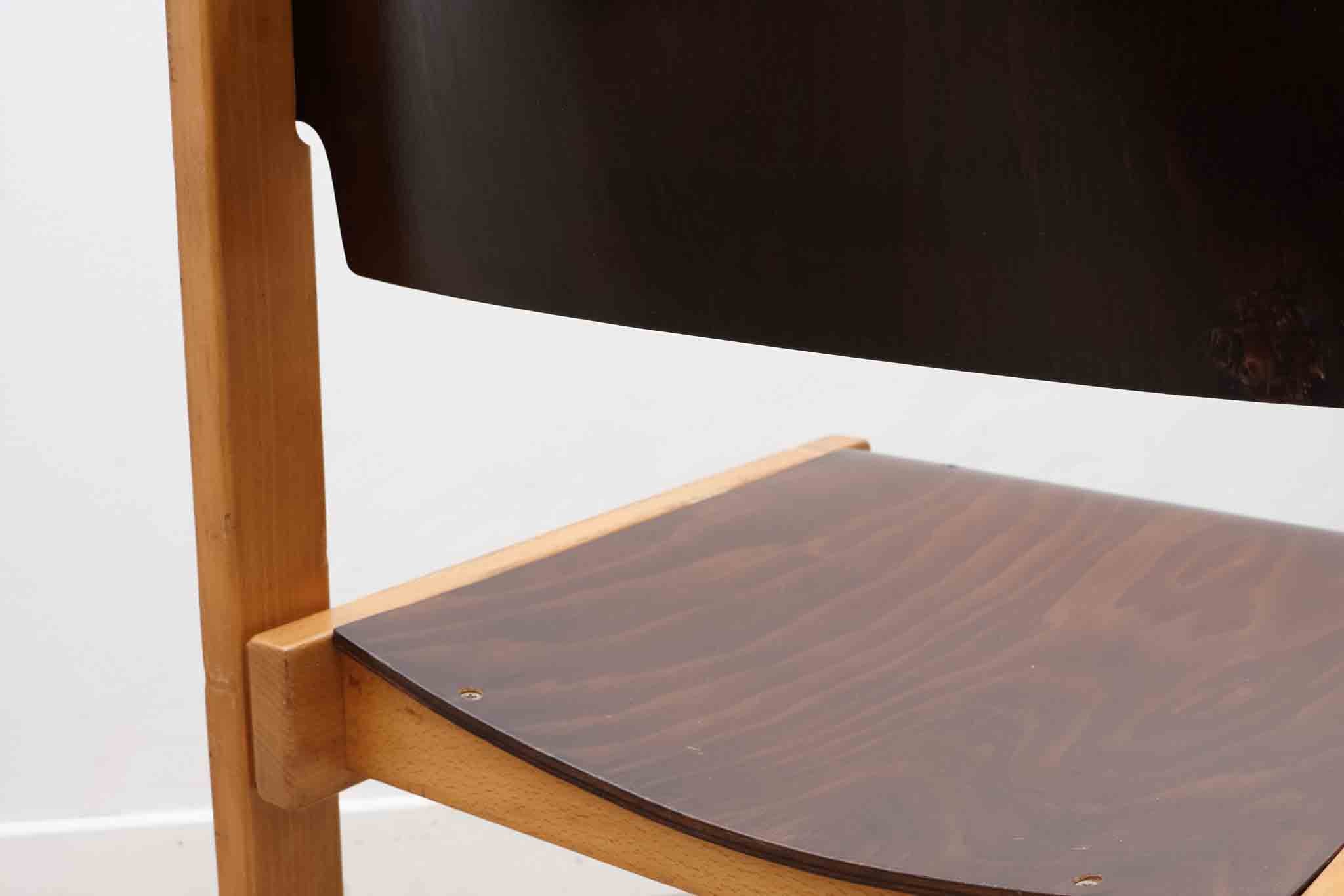 Chaise scandinave ébène / hêtre