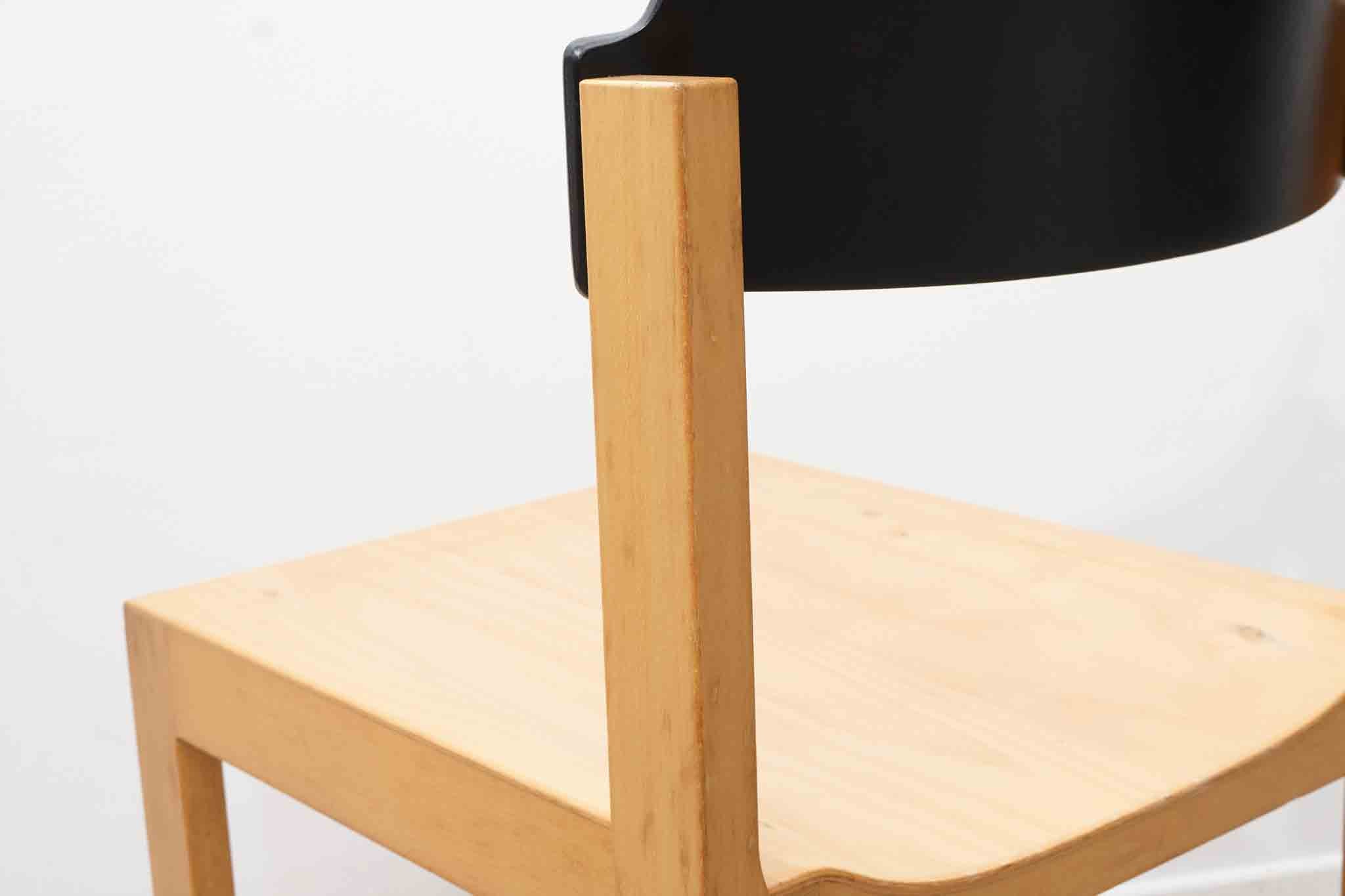 Chaise scandinave par Rainer Schell noir / hêtre