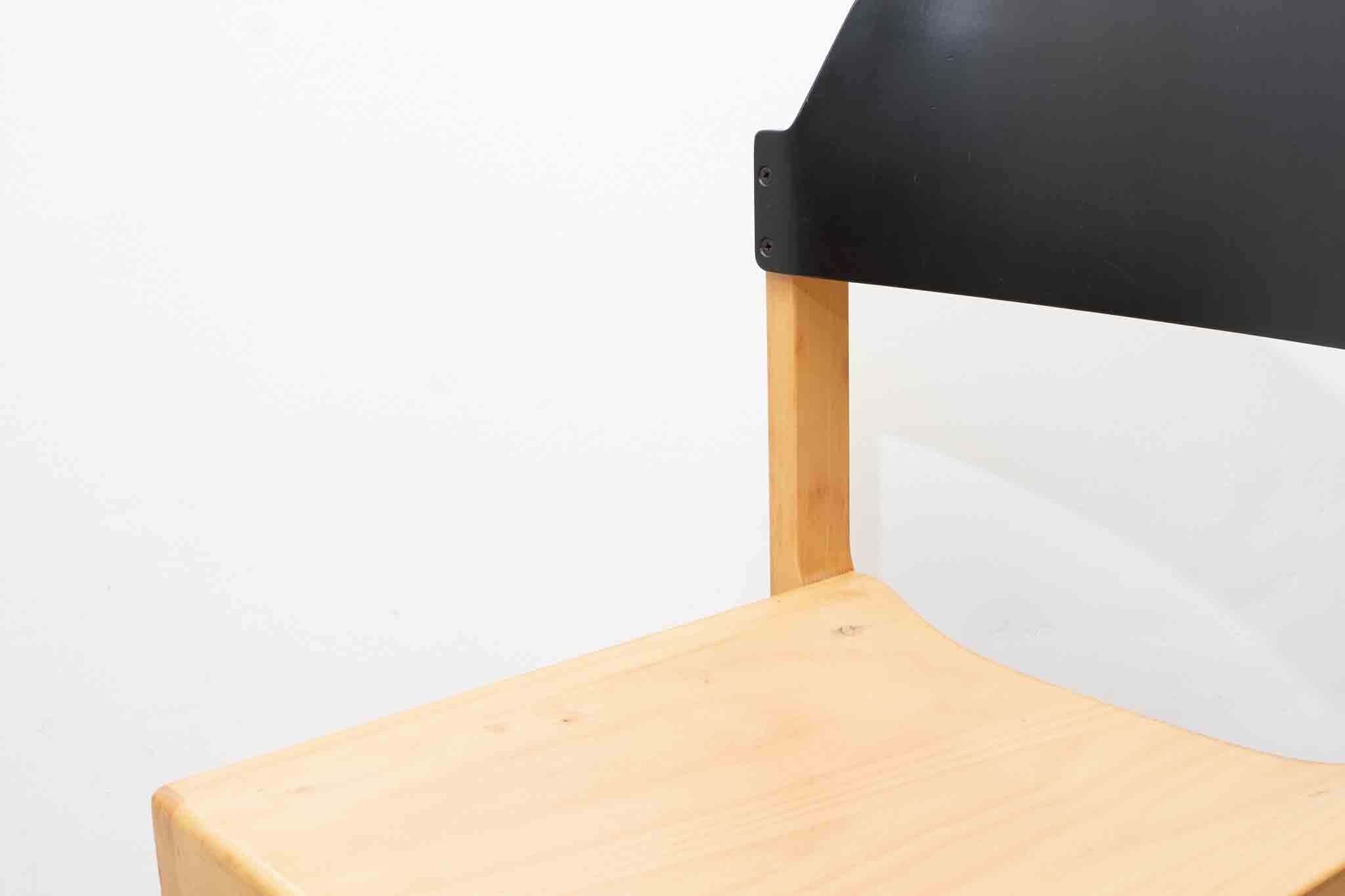 Chaise scandinave par Rainer Schell noir / hêtre