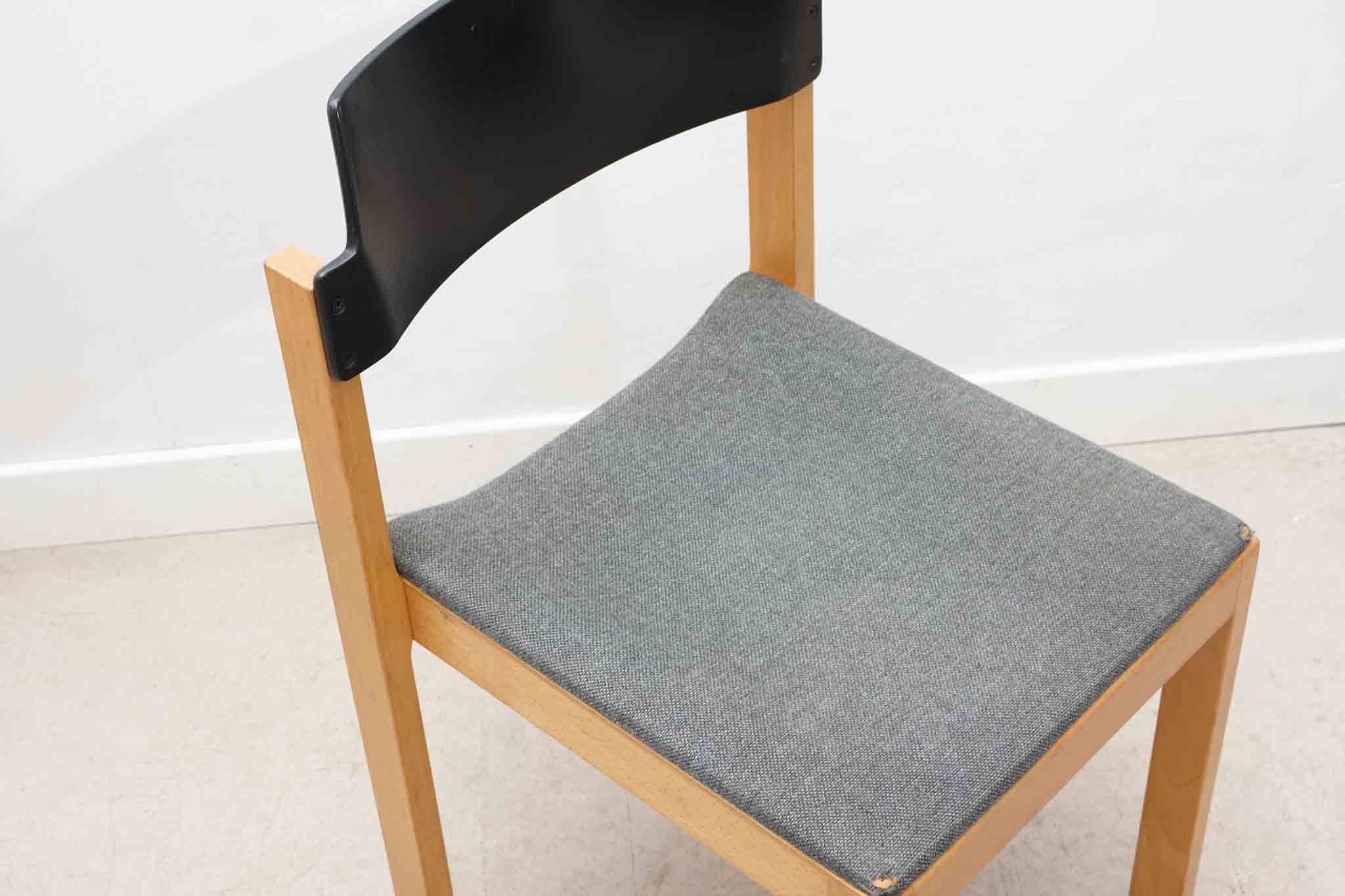 Chaise scandinave par Rainer Schell noir / hêtre