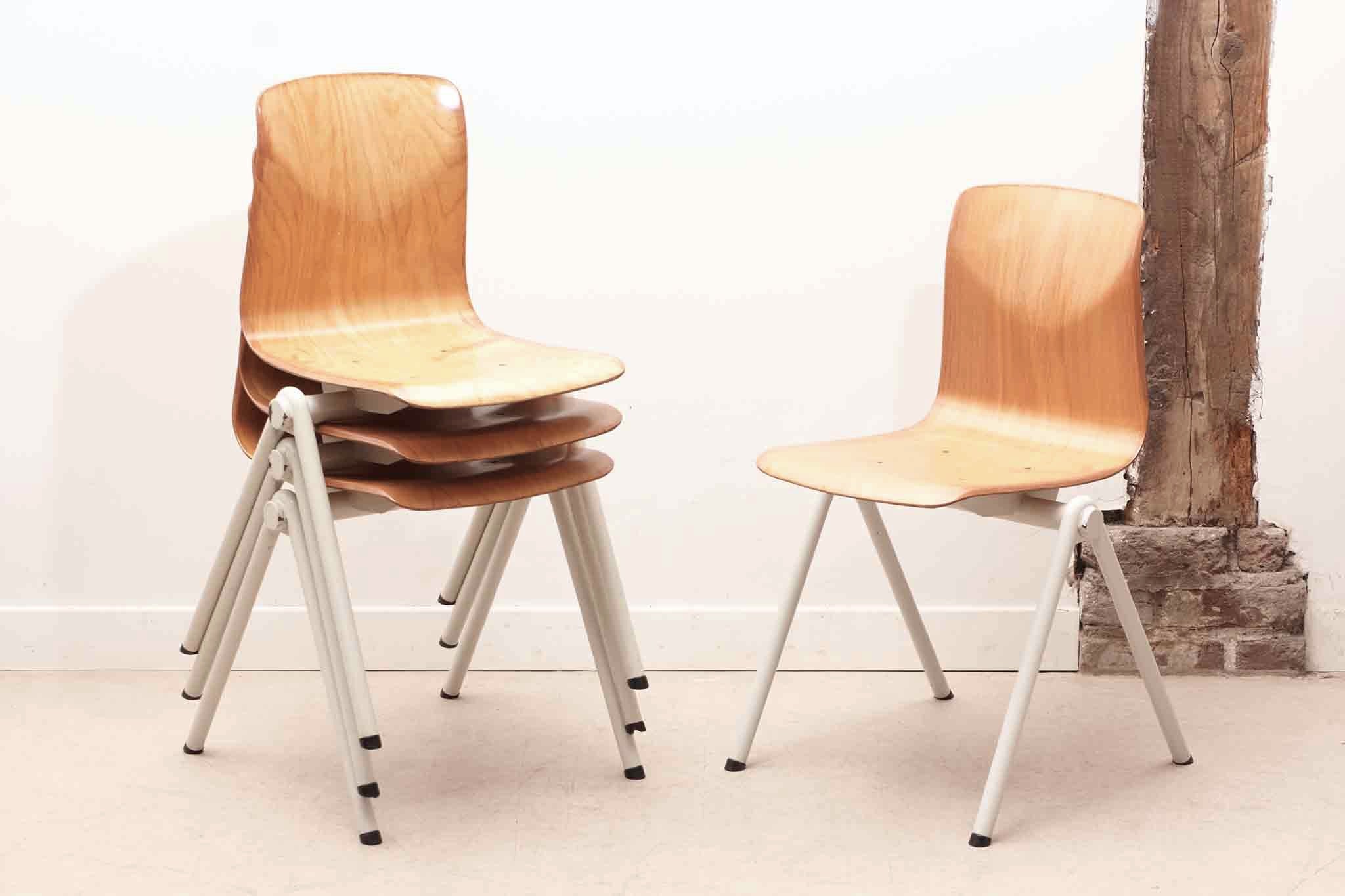 Chaise Galvanitas S30 hêtre / blanc