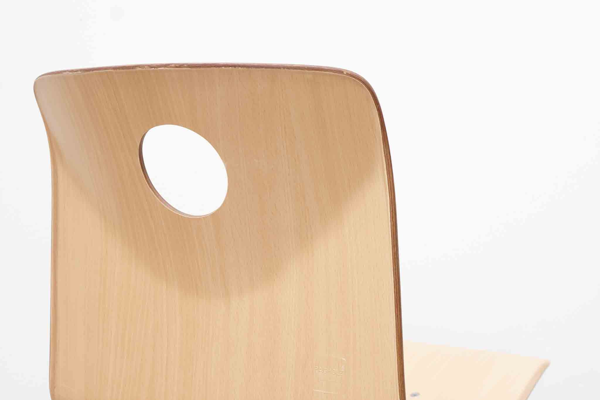 Chaise Galvanitas S30 hêtre et bleu