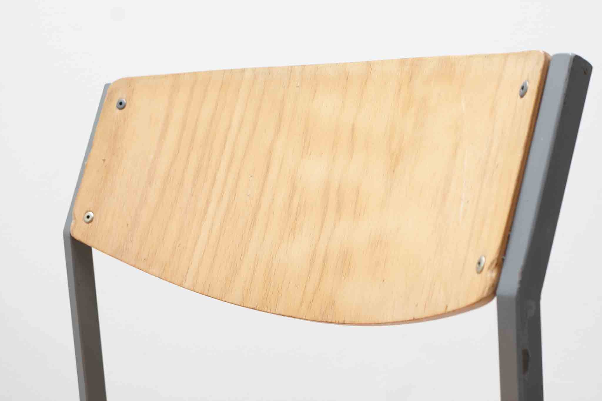 Chaise Gijs van der Sluis hêtre / gris