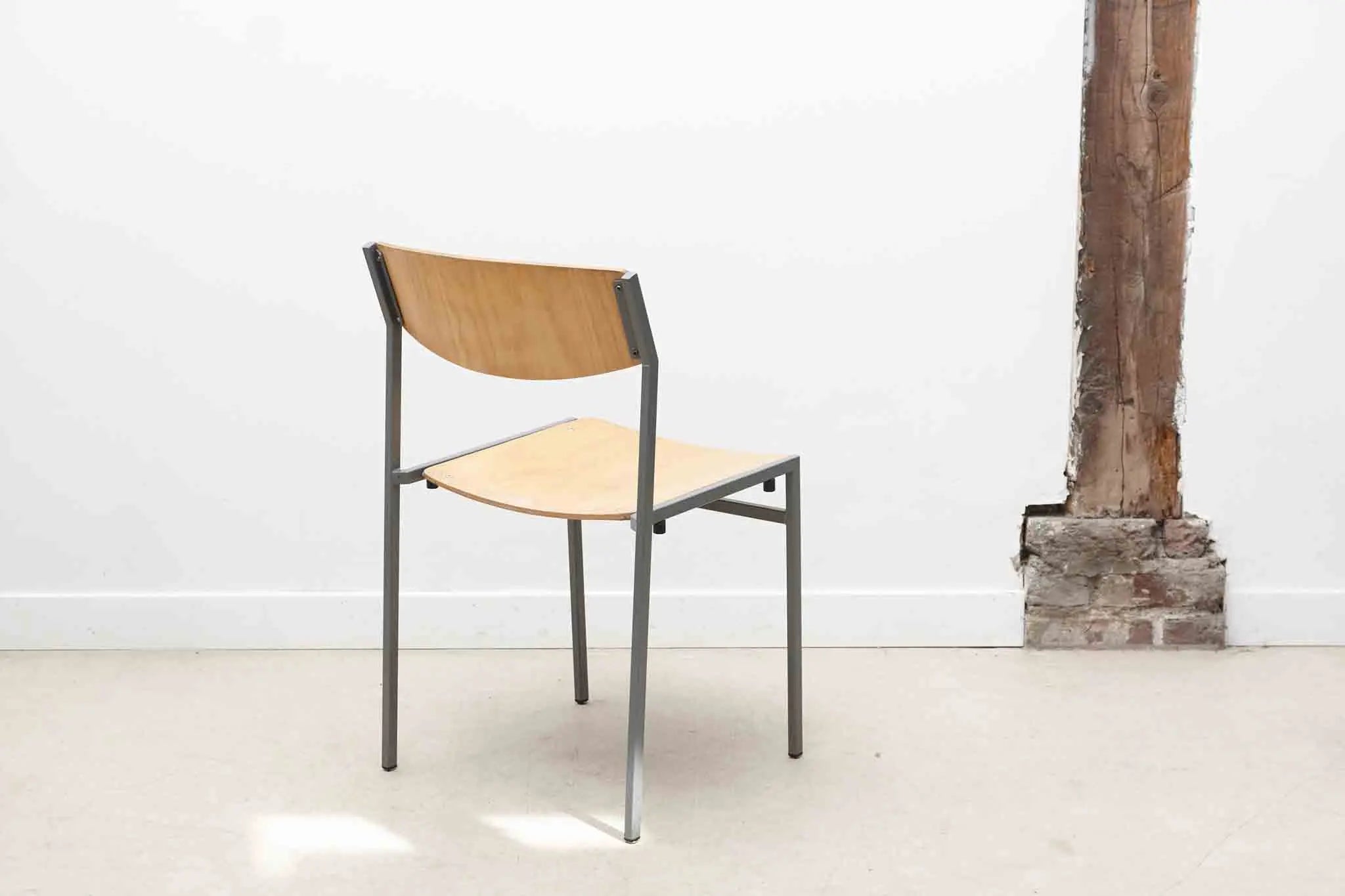Chaise Gijs van der Sluis hêtre / gris Cartel de Belleville
