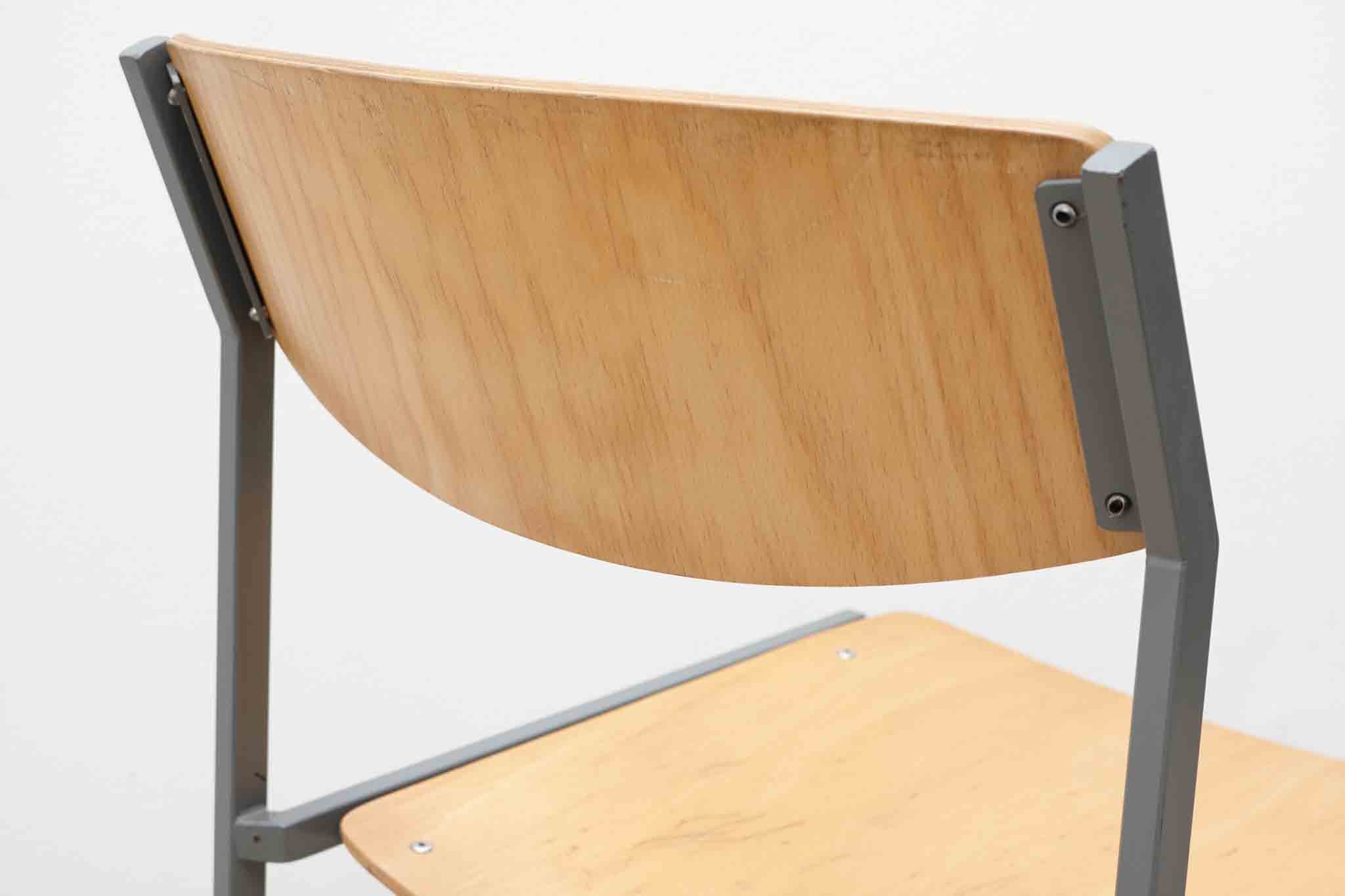 Chaise Gijs van der Sluis hêtre / gris