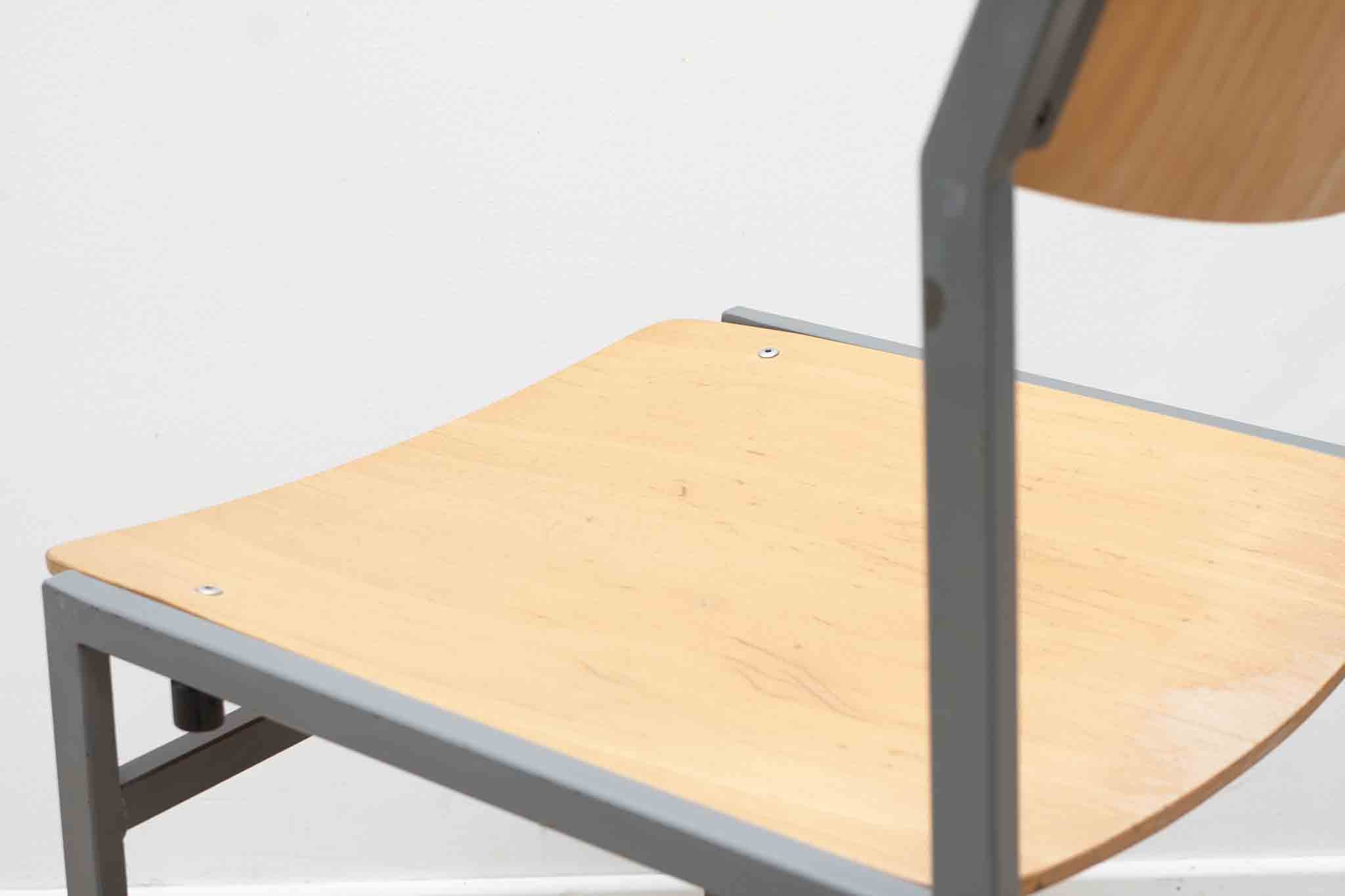 Chaise Gijs van der Sluis hêtre / gris