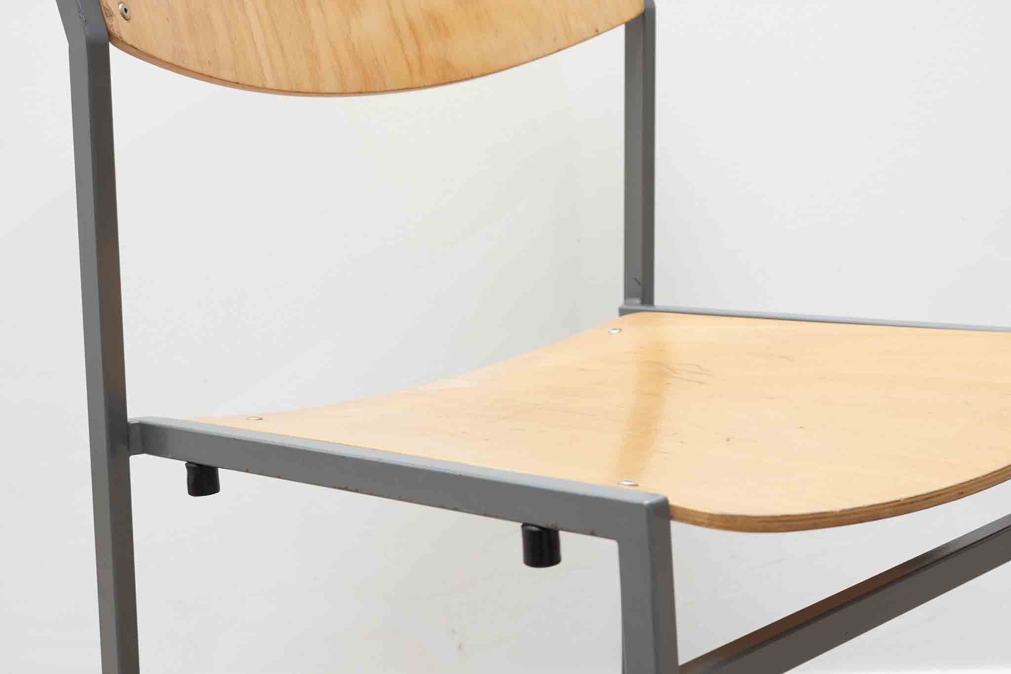 Chaise Gijs van der Sluis hêtre / gris