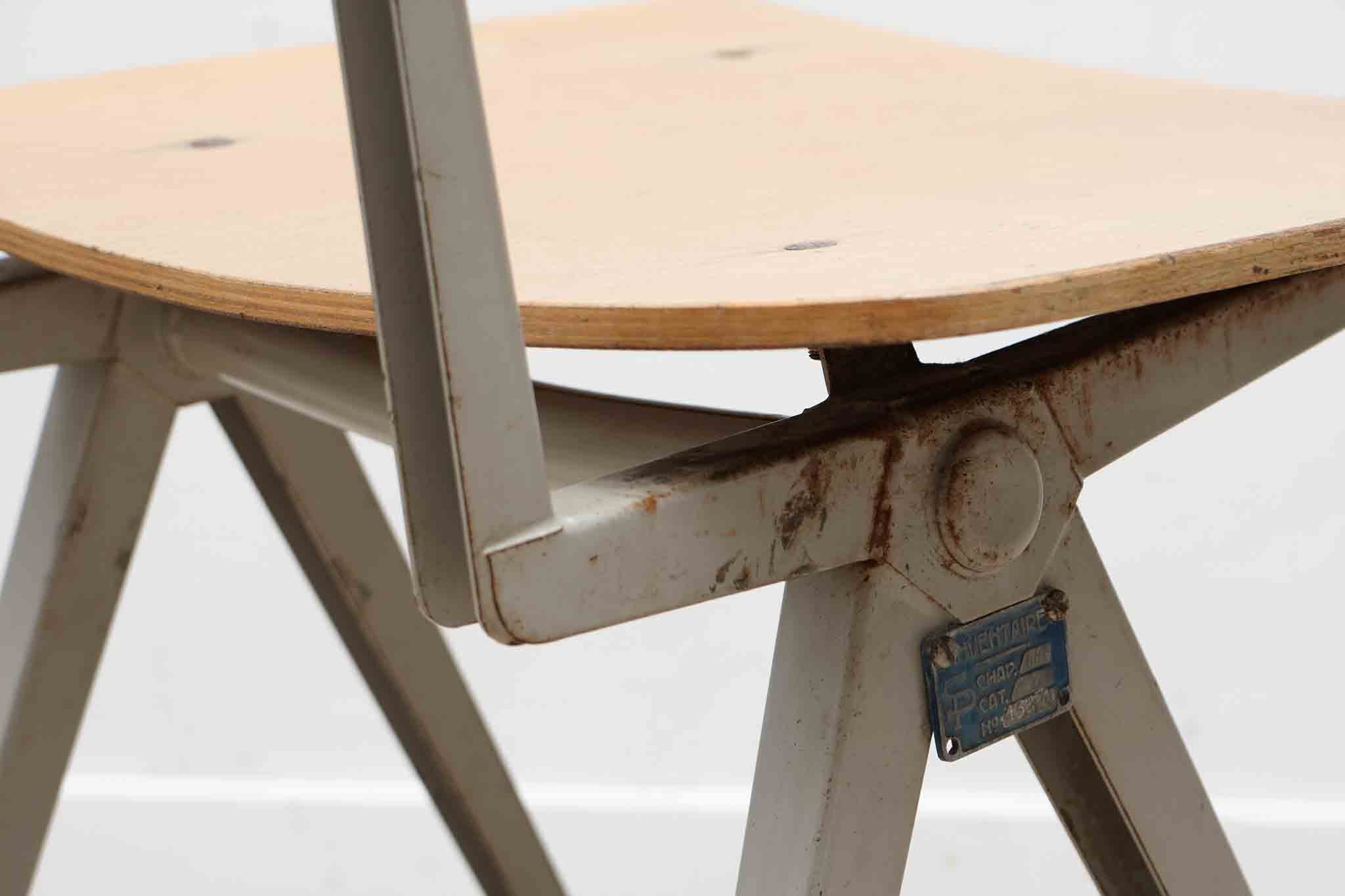 Chaise Marko S101 hêtre / gris clair