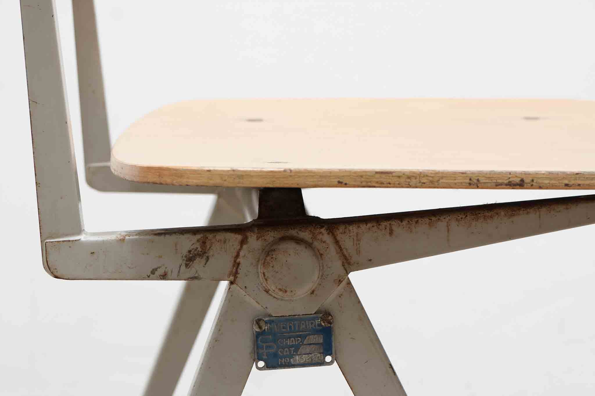 Chaise Marko S101 hêtre / gris clair