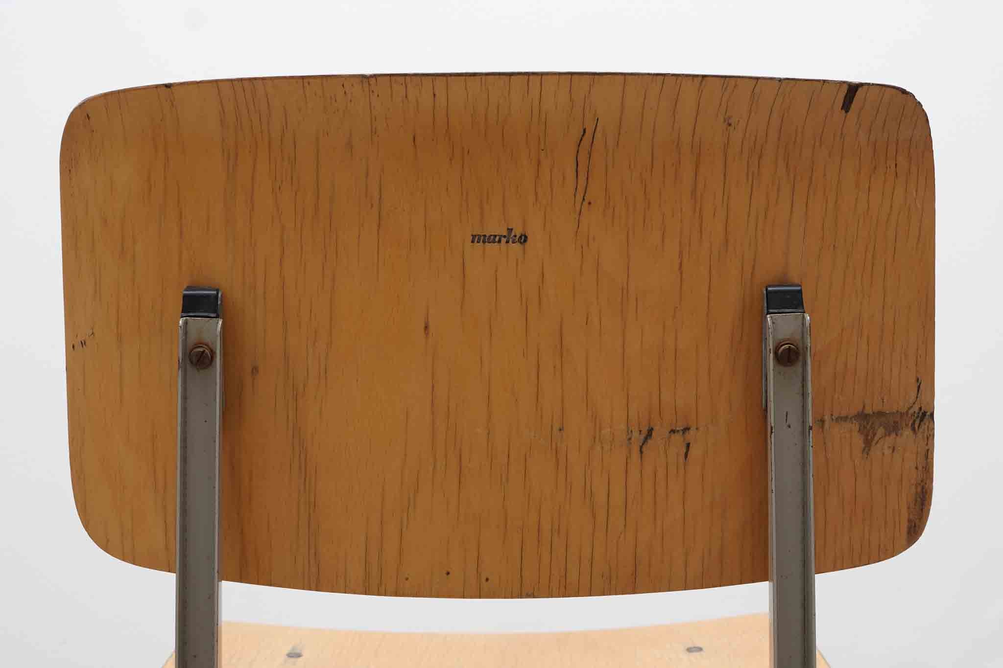 Chaise Marko S101 hêtre / gris clair