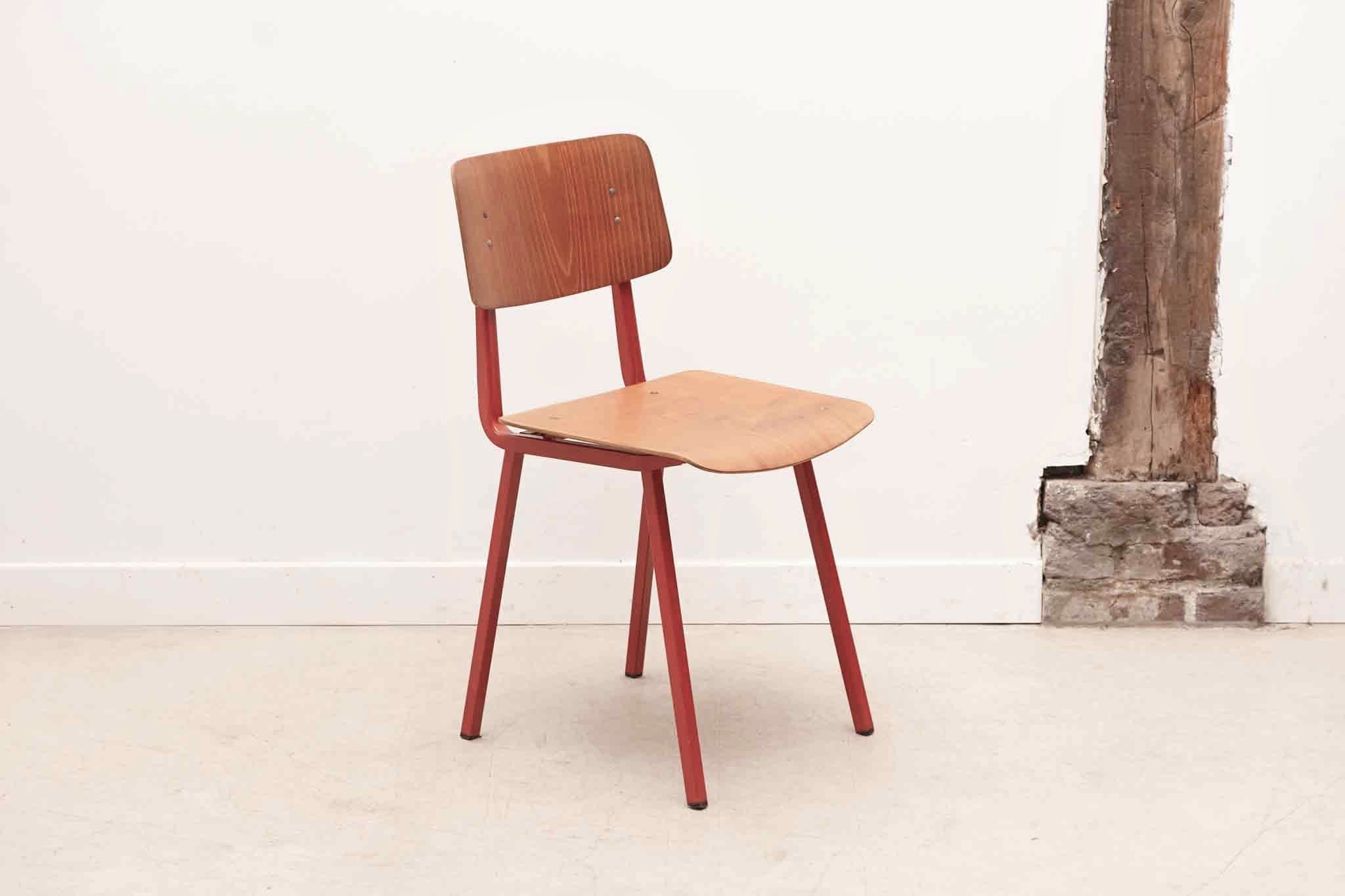 Chaise Marko Kwartet chêne et rouge