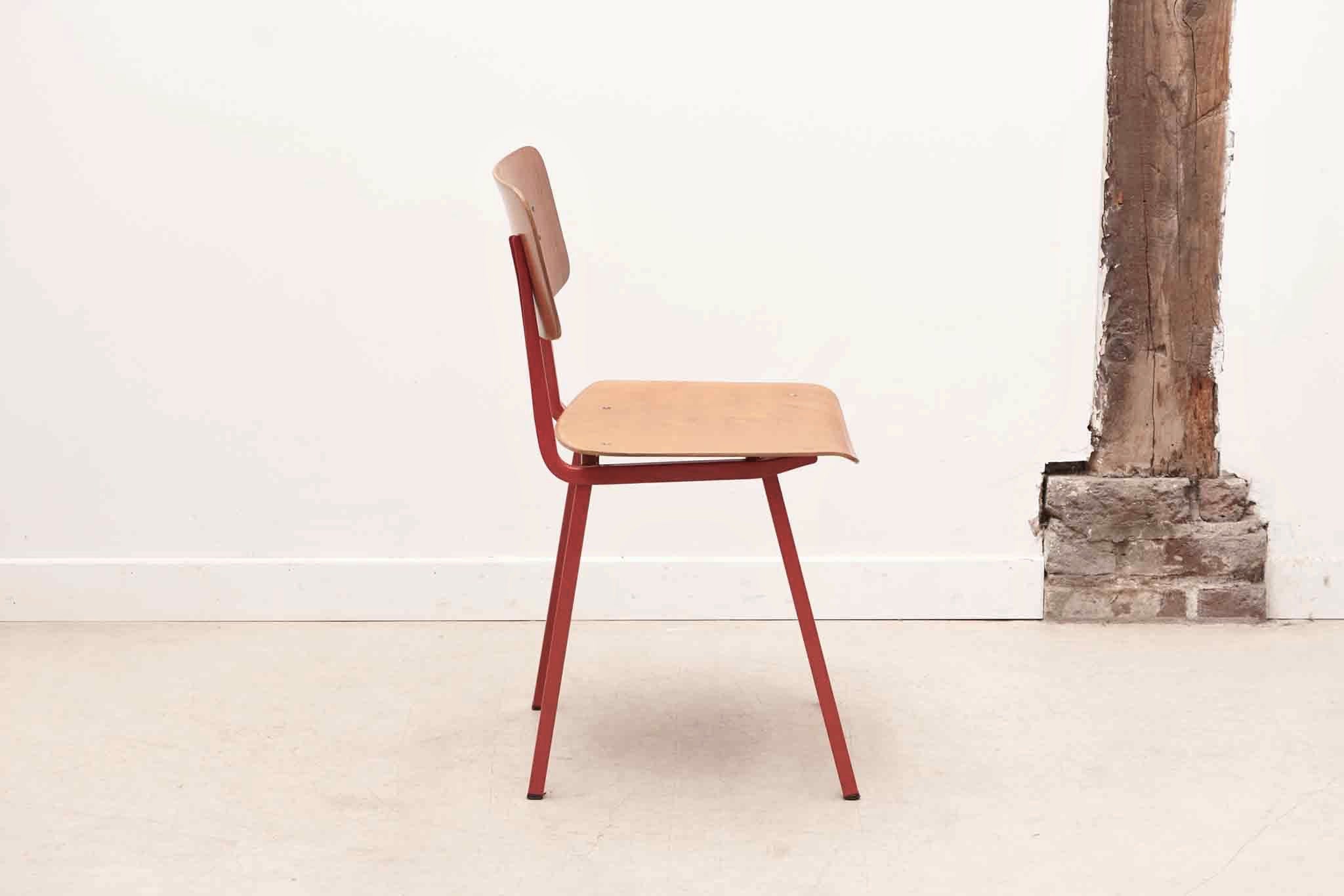 Chaise Marko Kwartet chêne et rouge