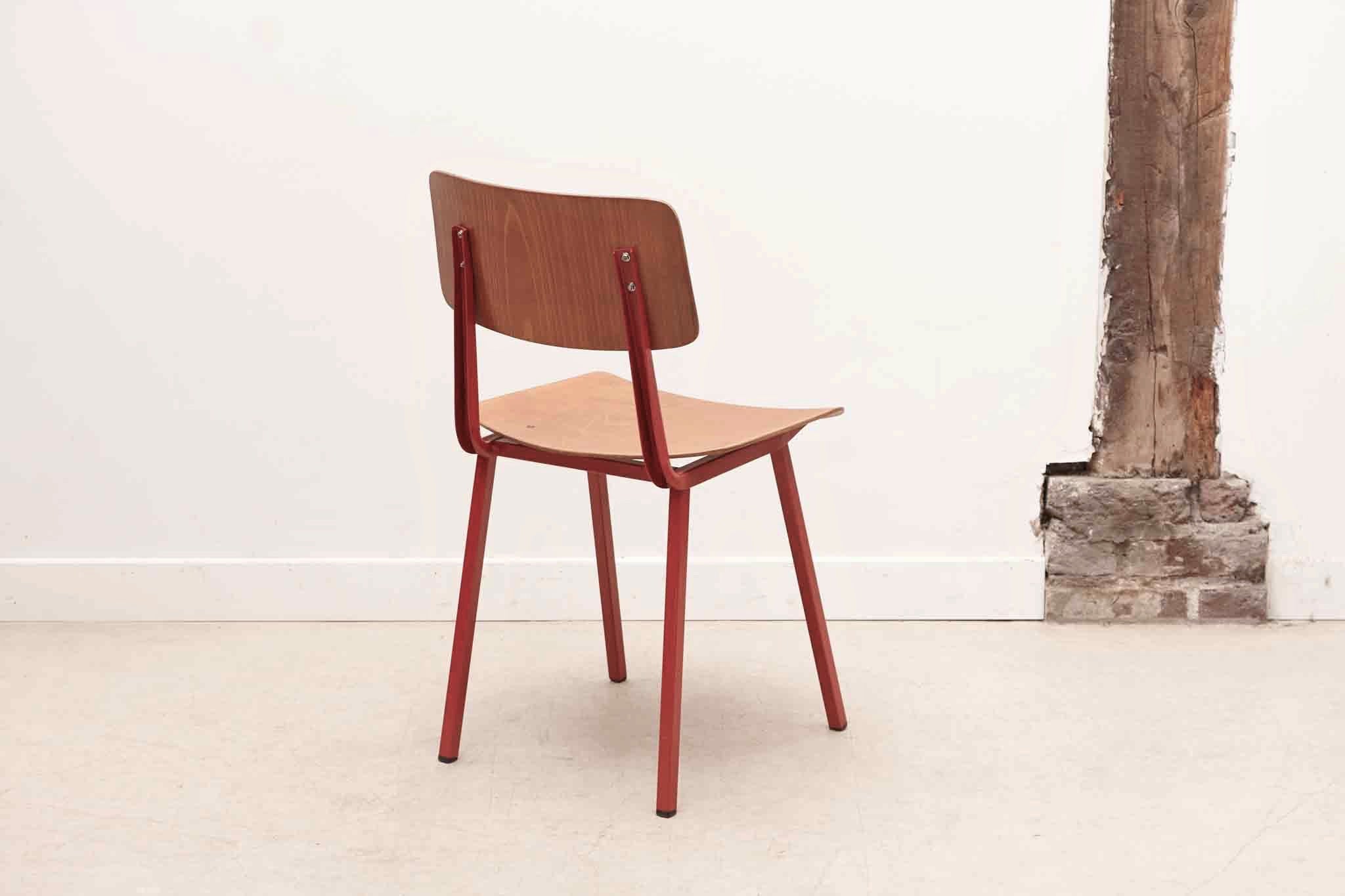 Chaise Marko Kwartet chêne et rouge