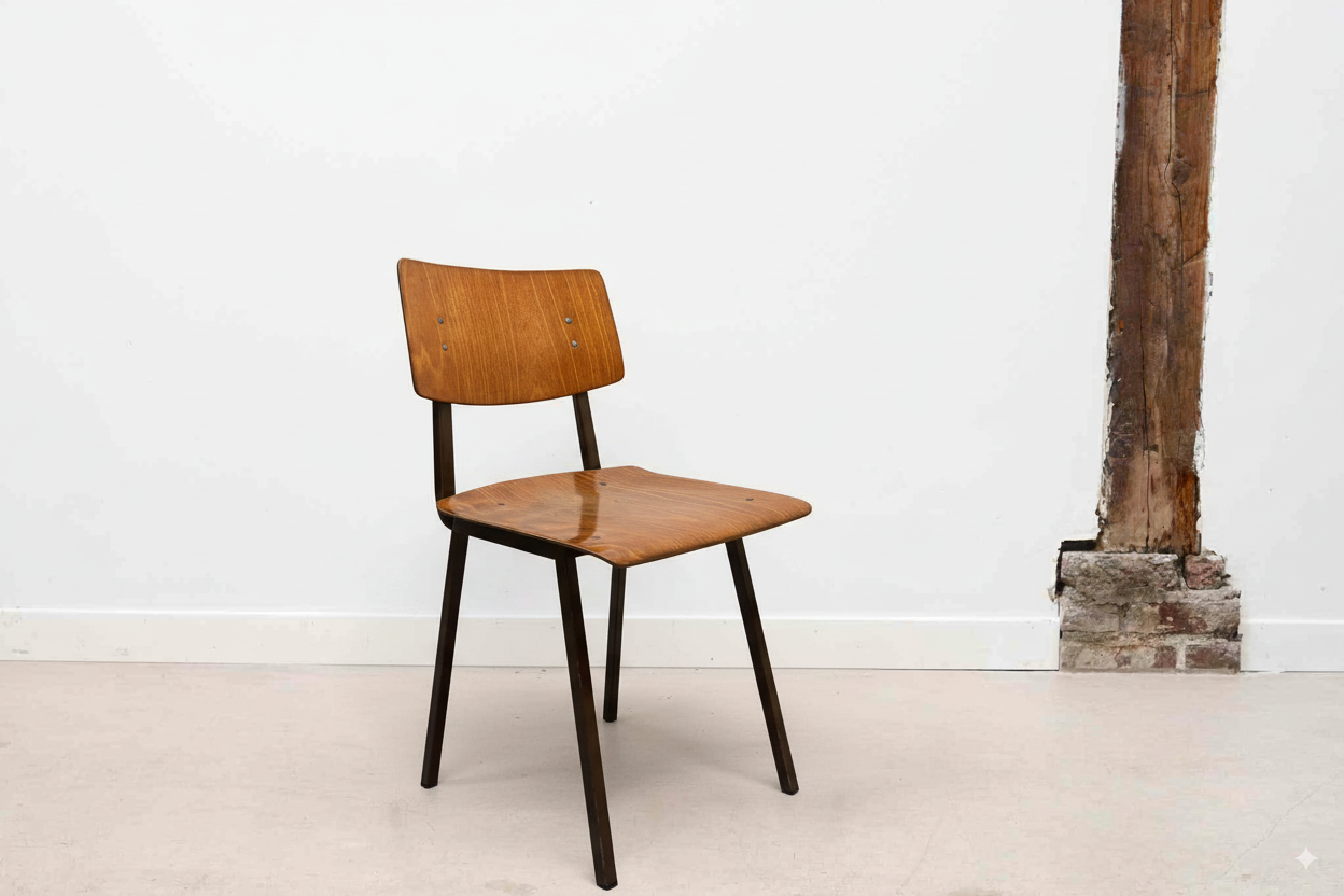 Chaise Marko Kwartet chêne et marron Cartel de Belleville