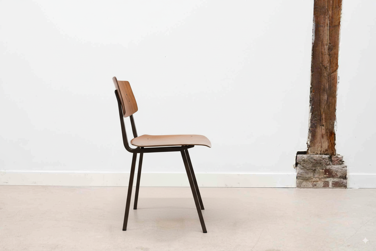 Chaise Marko Kwartet chêne et marron Cartel de Belleville