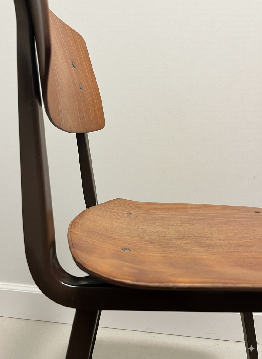 Chaise Marko Kwartet chêne et marron Cartel de Belleville