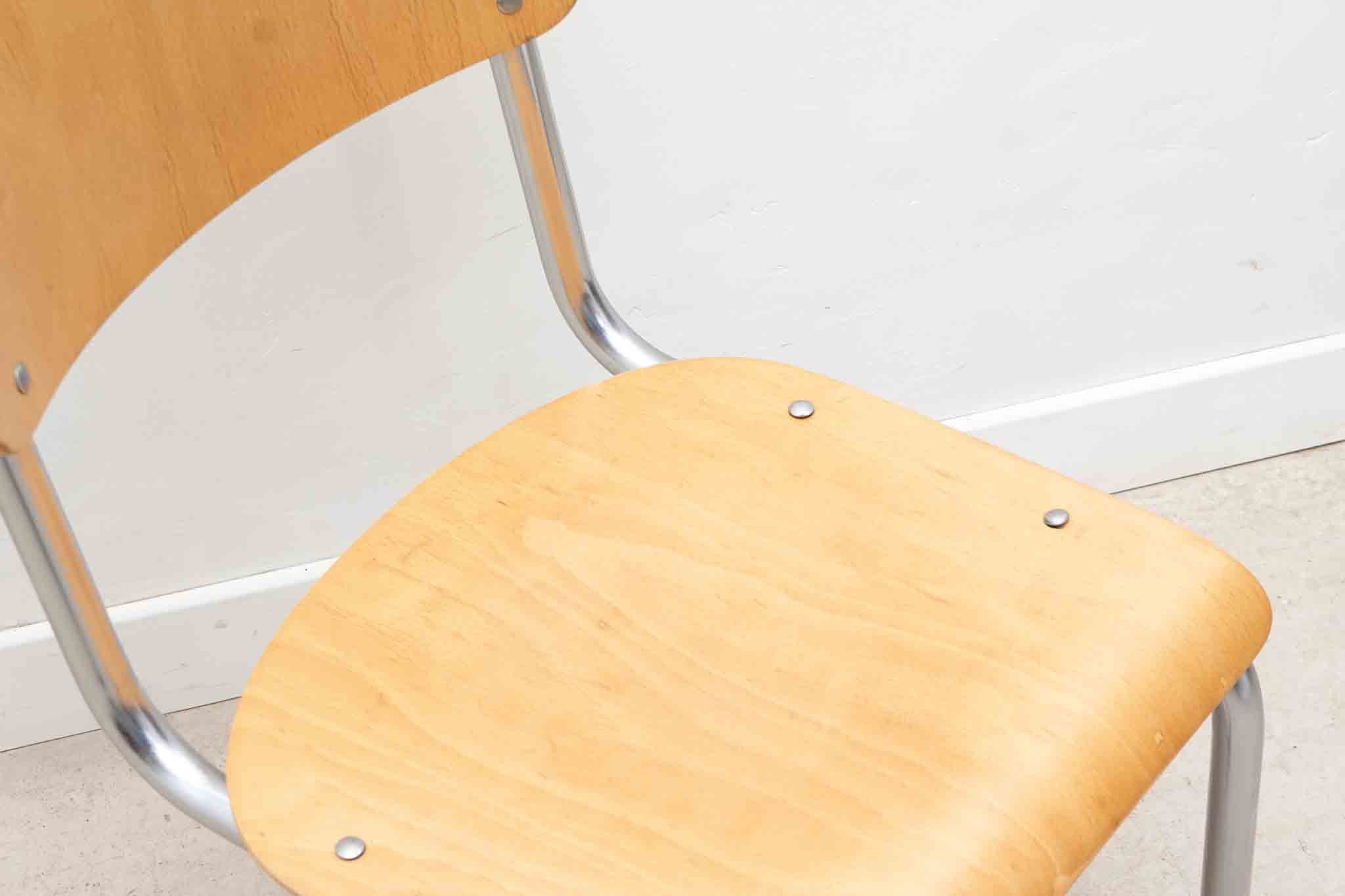 Chaise style Cesca B32 chêne et chrome