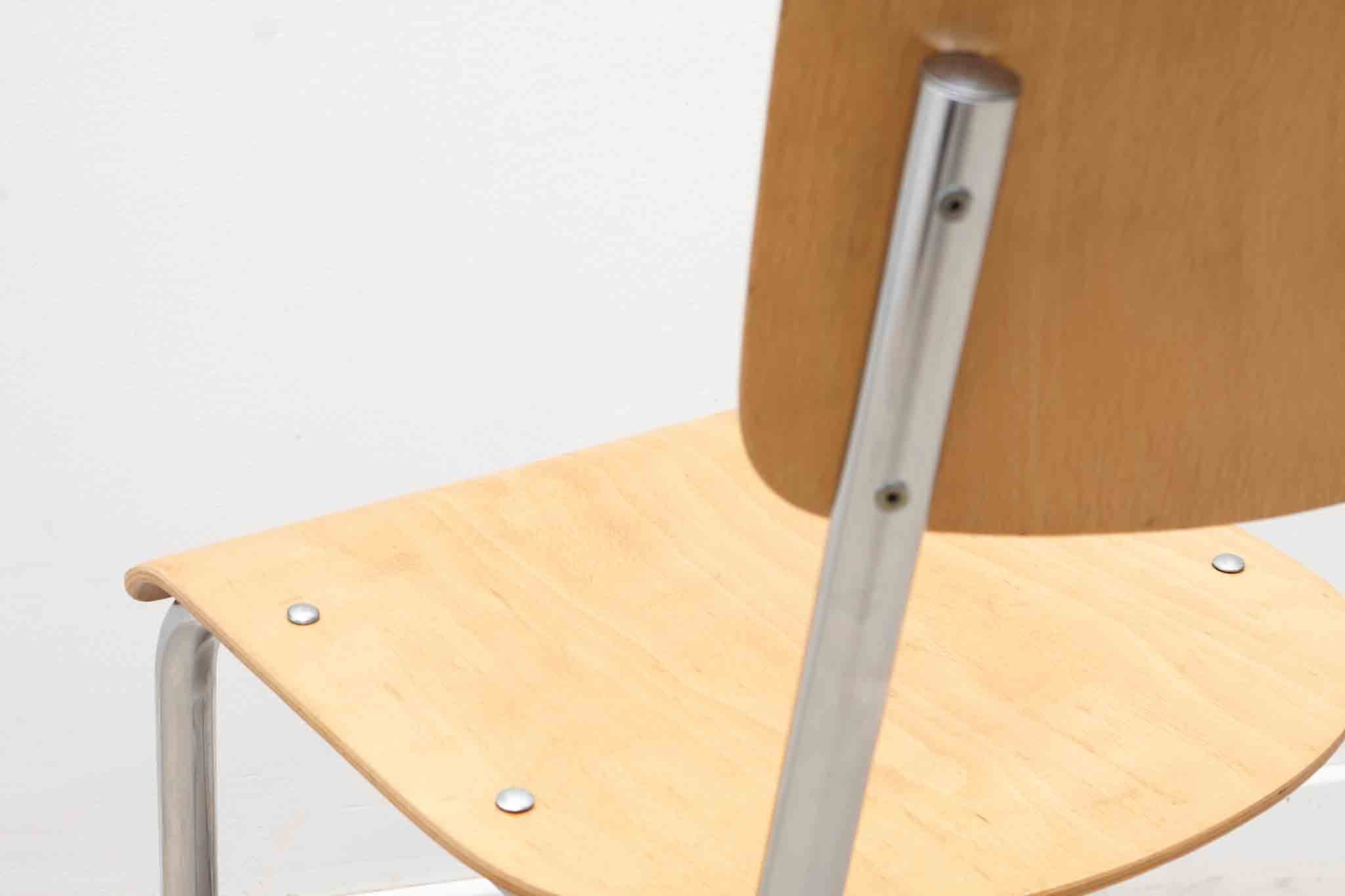 Chaise style Cesca B32 chêne et chrome