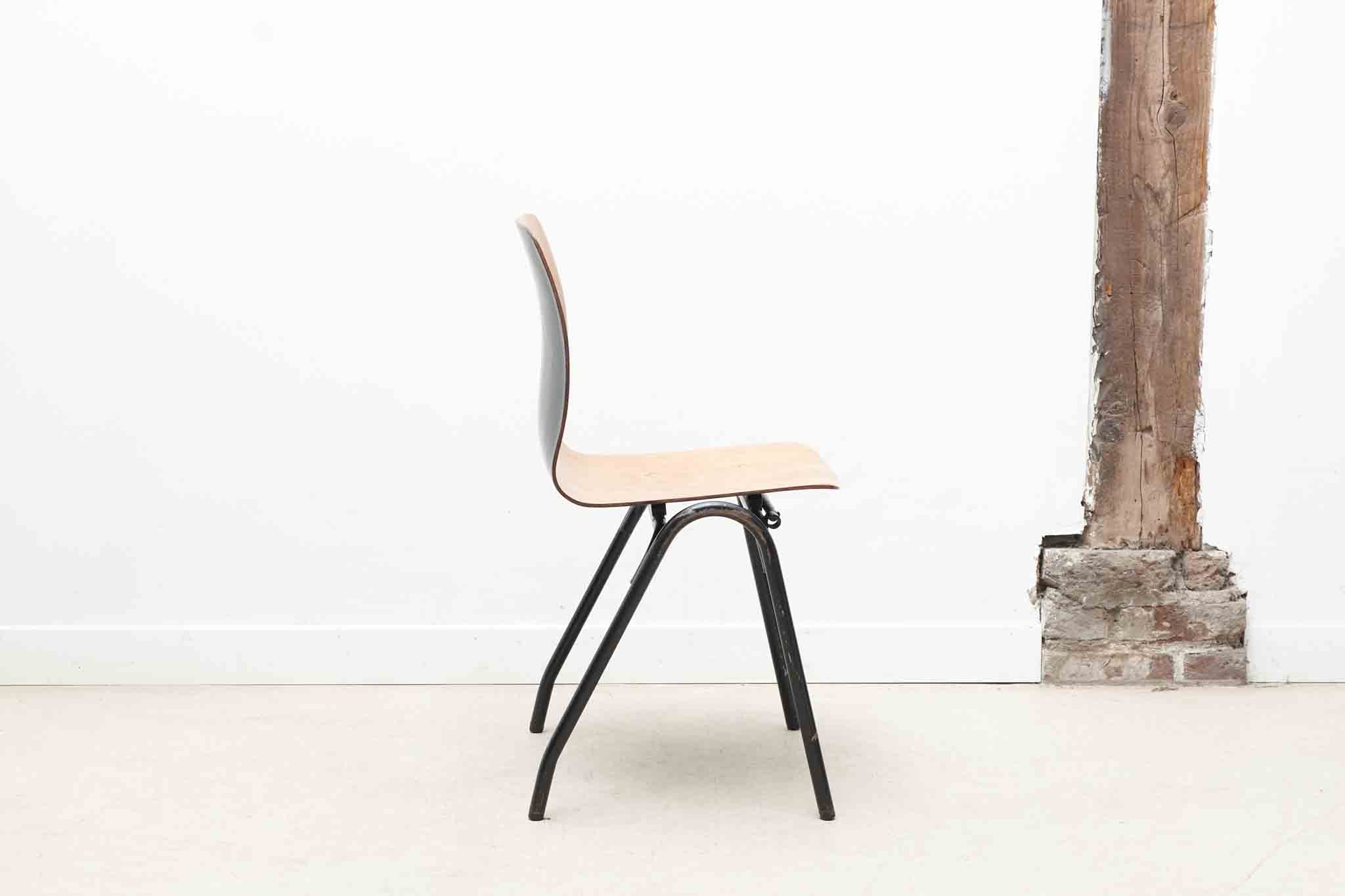 Chaise style Galvanitas S26 hêtre / noir