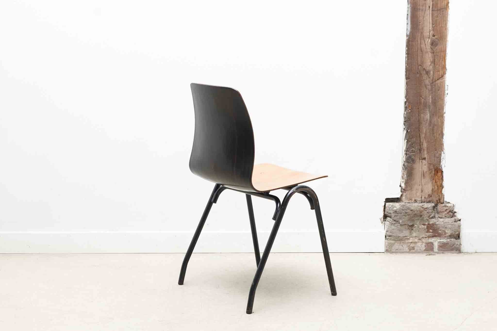 Chaise style Galvanitas S26 hêtre / noir