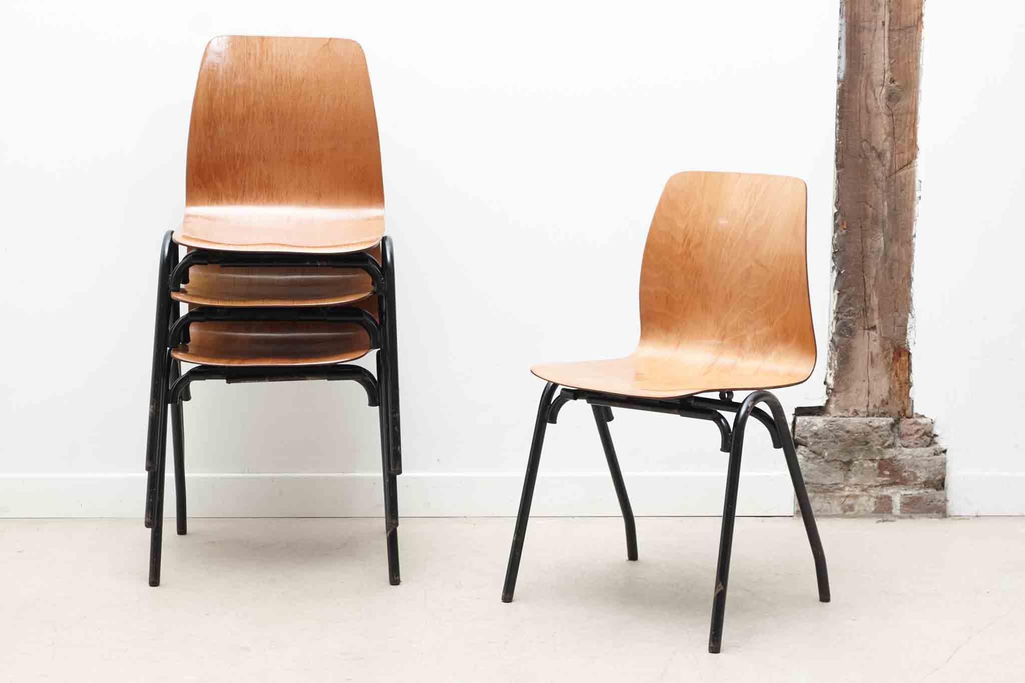 Chaise style Galvanitas S26 hêtre / noir