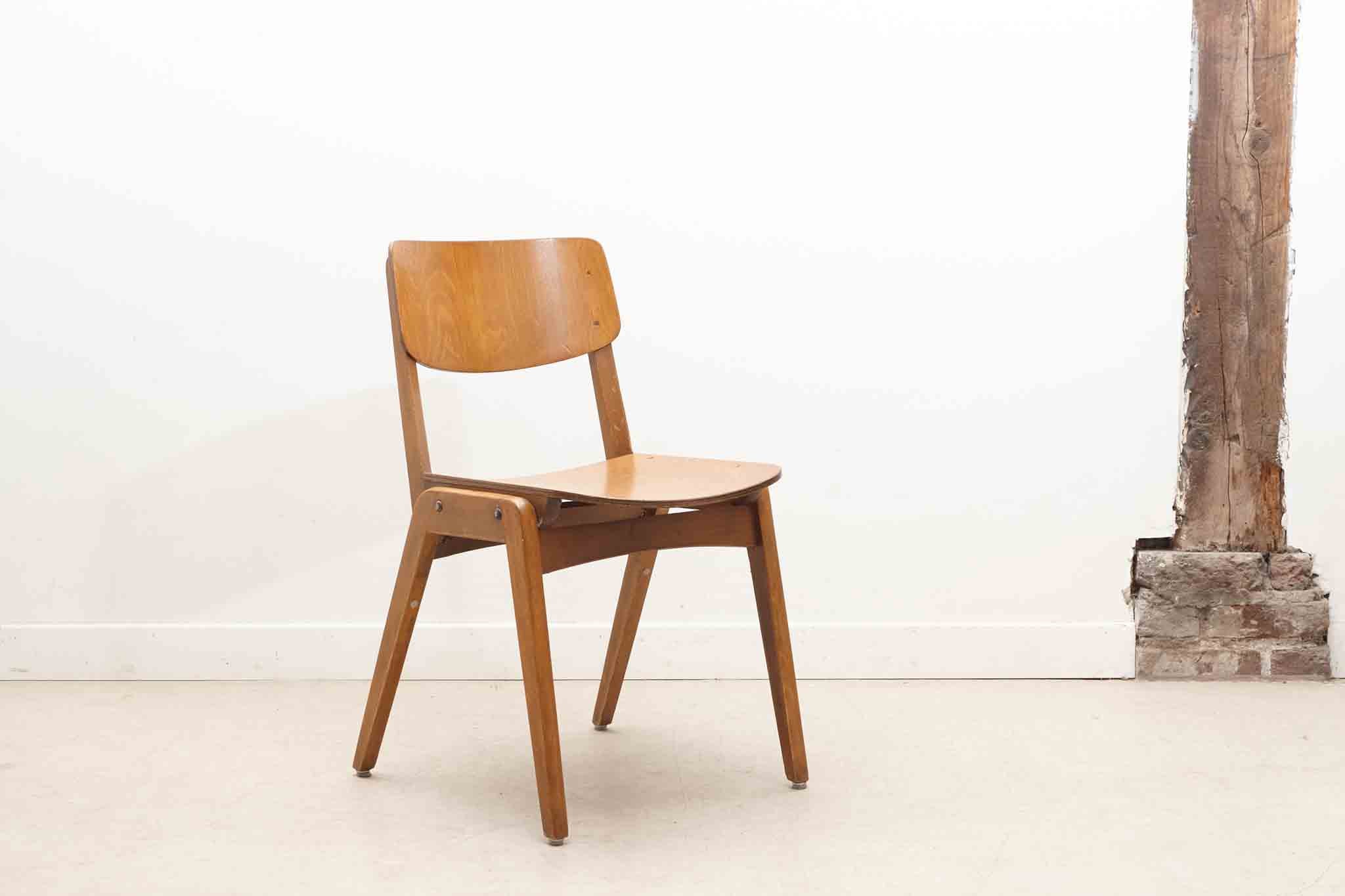 Chaise bistrot style scandinave chêne Cartel de Belleville