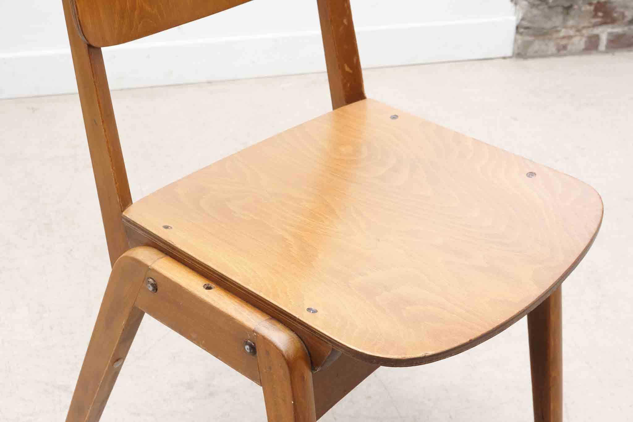 Chaise bistrot style scandinave chêne Cartel de Belleville