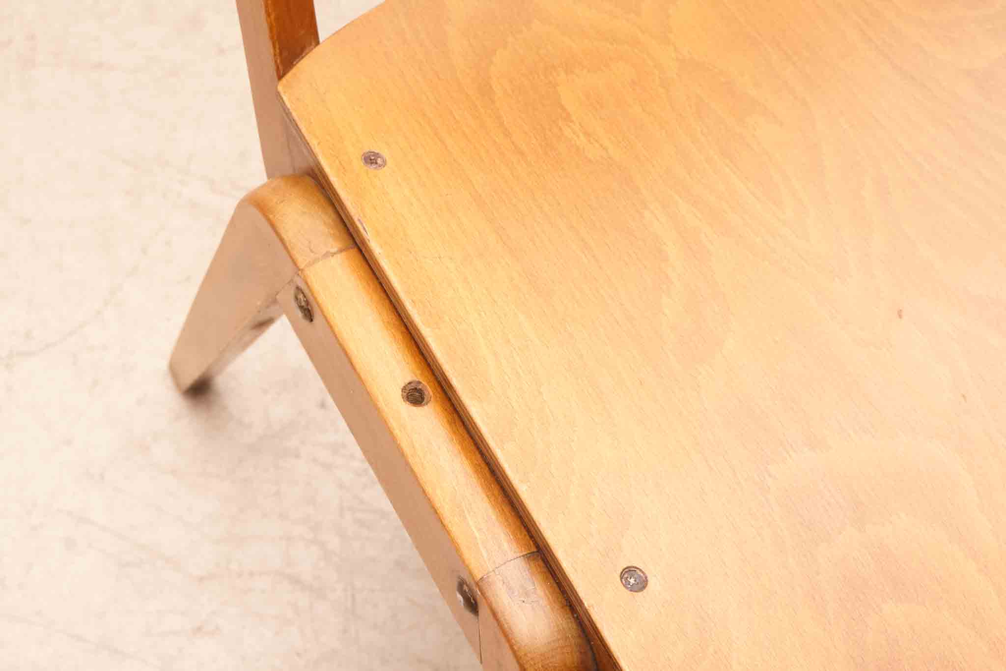 Chaise bistrot style scandinave chêne Cartel de Belleville