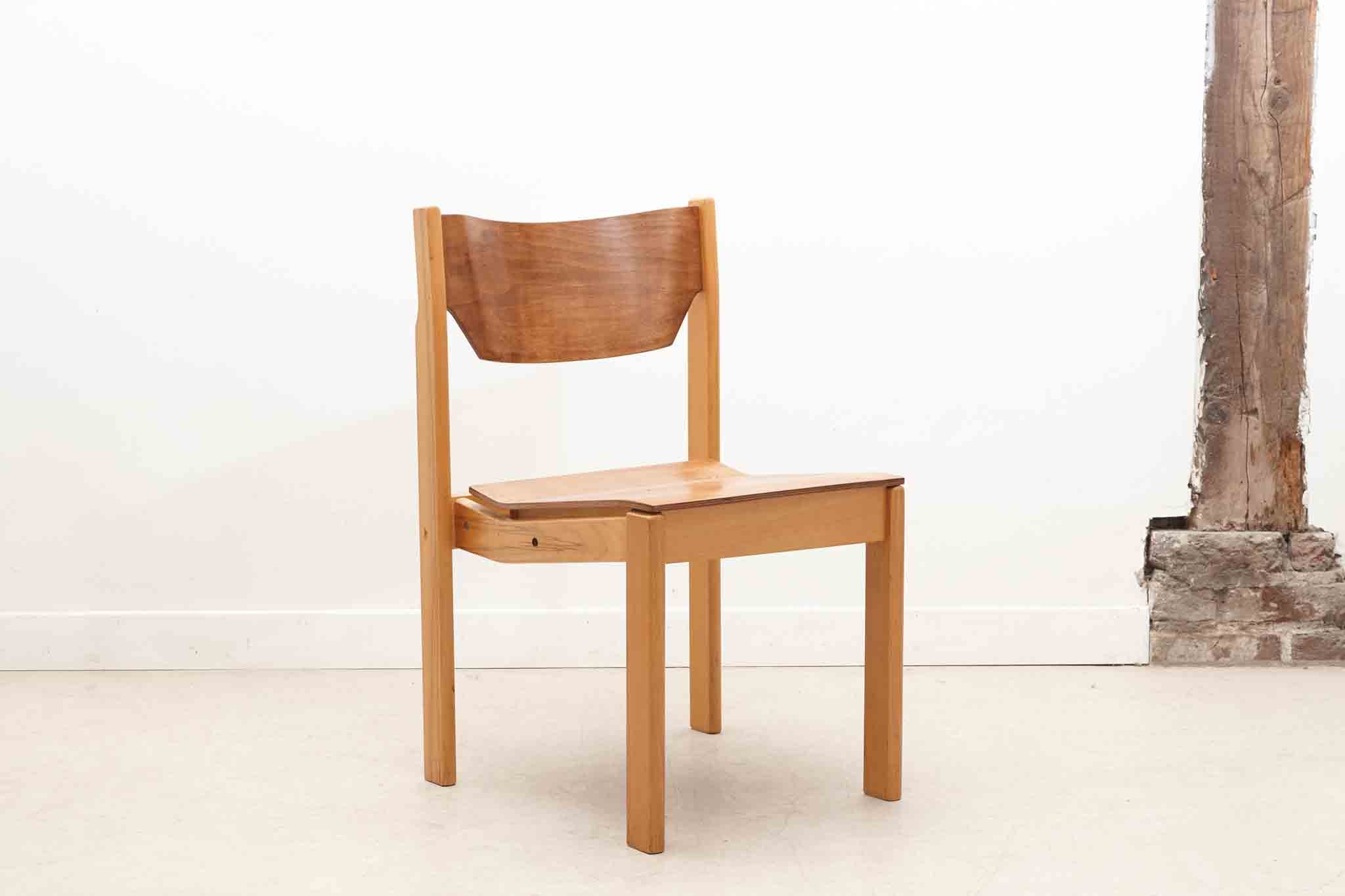 Chaise style scandinave chêne et hêtre Cartel de Belleville